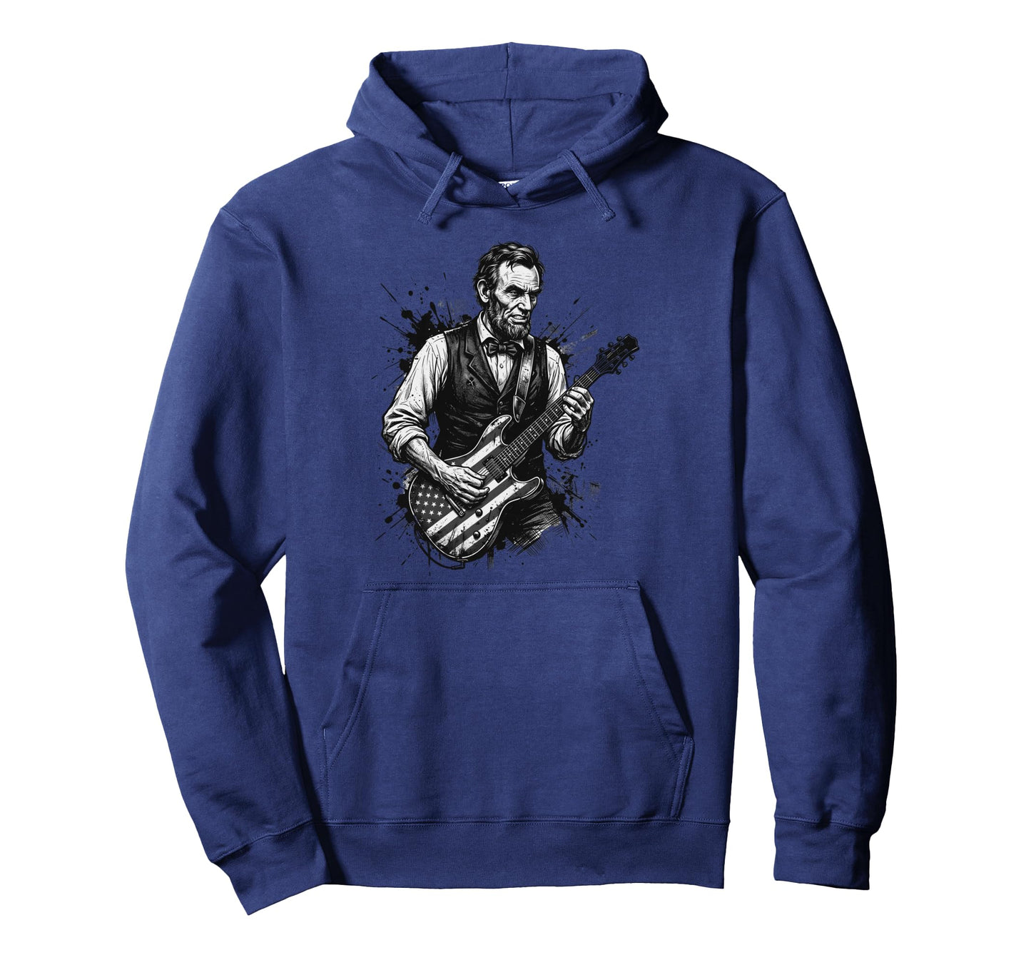 Funny Abraham Lincoln Playing Hoodie - Casual Everyday Wear Men Women - T-Shirt, Sweatshirt, Hoodie