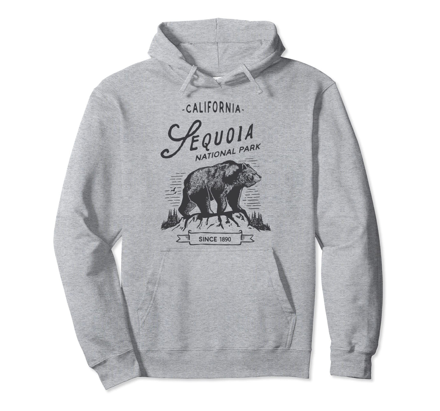 Sequoia National Park Bear California Hoodie - Graphic Print for Adults - T-Shirt, Sweatshirt, Hoodie