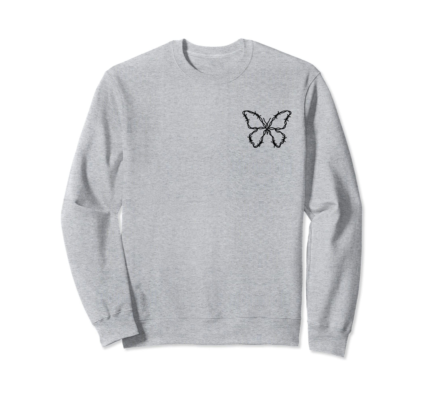 Trendy Y2K Butterfly Grunge Sweatshirt - Fun Novelty Design Unisex - T-Shirt, Sweatshirt, Hoodie