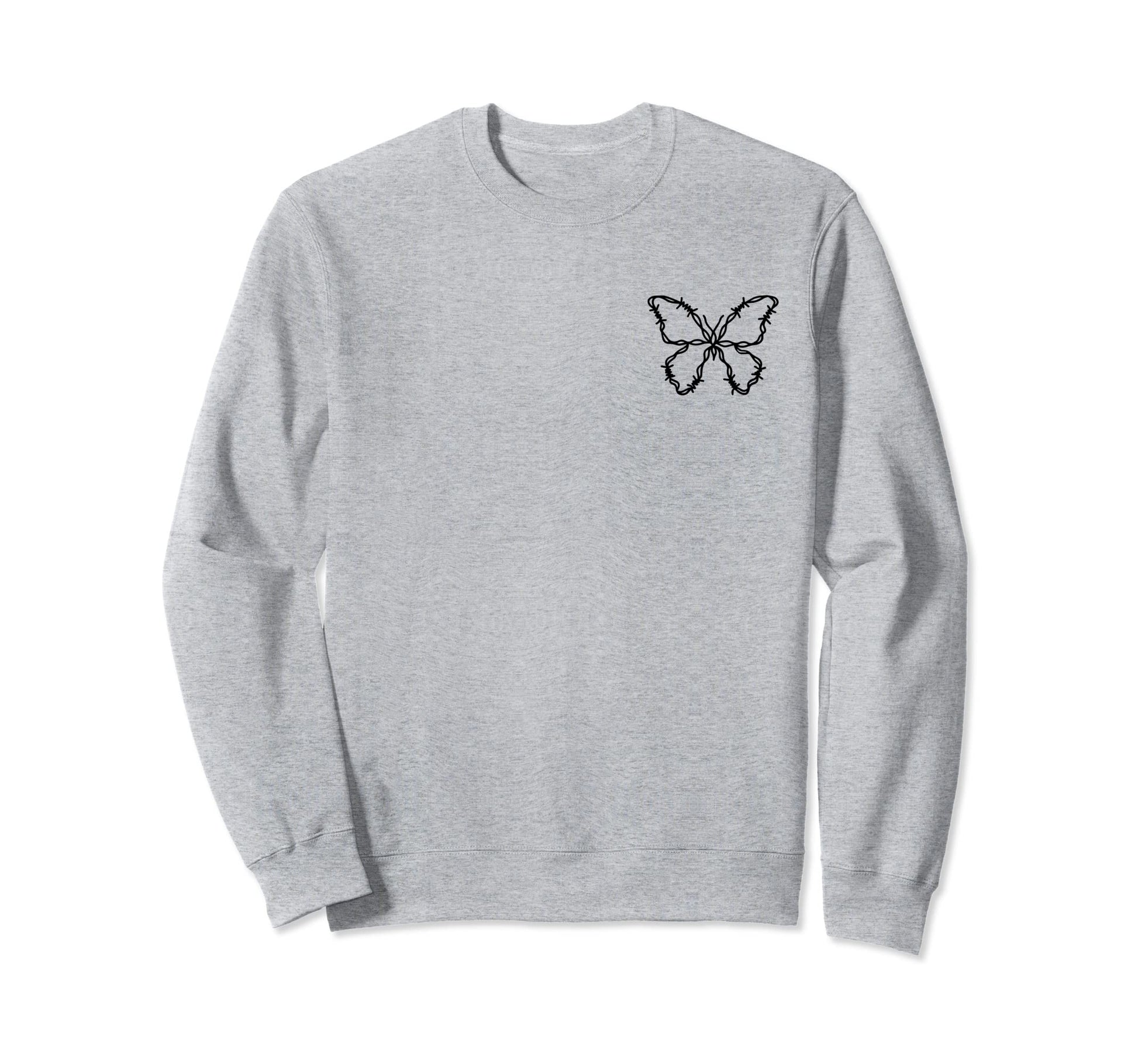 Trendy Y2K Butterfly Grunge Sweatshirt - Fun Novelty Design Unisex - T-Shirt, Sweatshirt, Hoodie