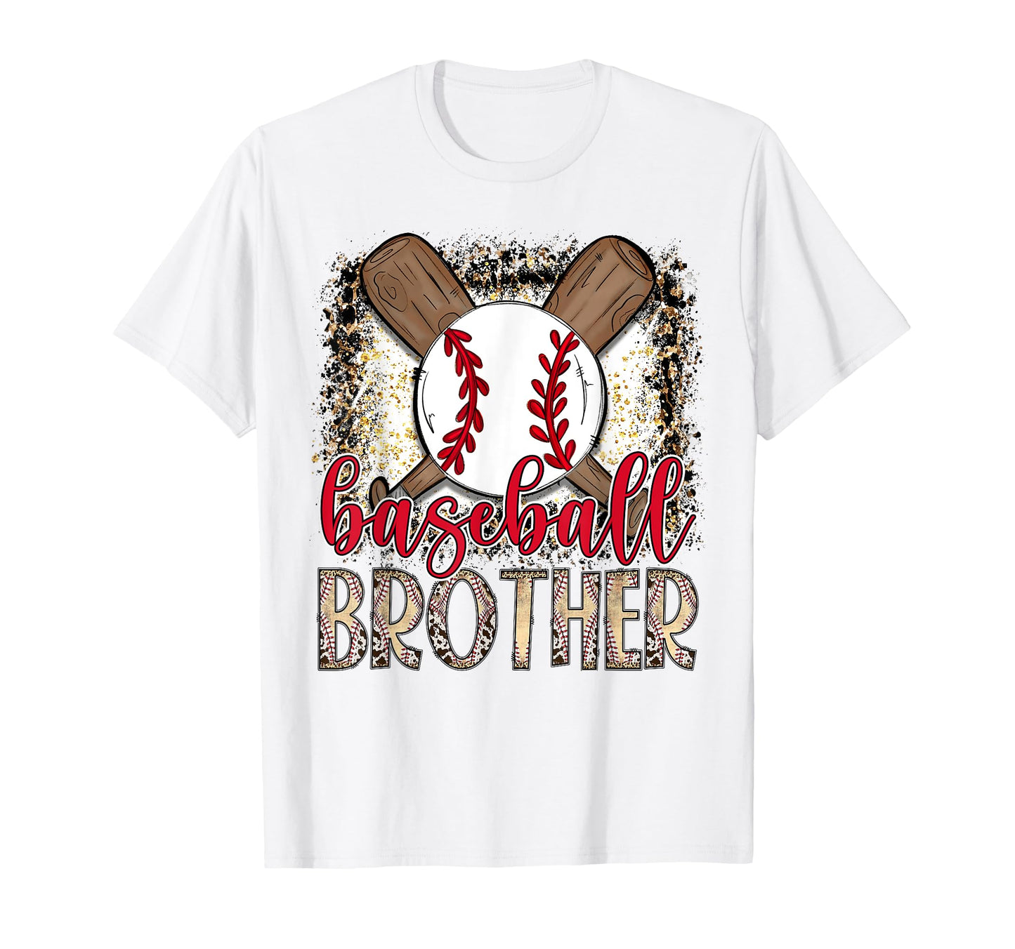 Baseball Brother Leopard Proud Ball T-Shirt - Trendy Graphic for Adults - T-Shirt, Sweatshirt, Hoodie