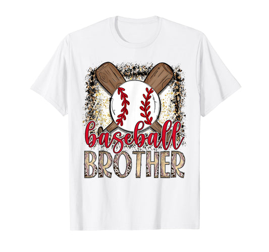 Baseball Brother Leopard Proud Ball T-Shirt - Trendy Graphic for Adults - T-Shirt, Sweatshirt, Hoodie