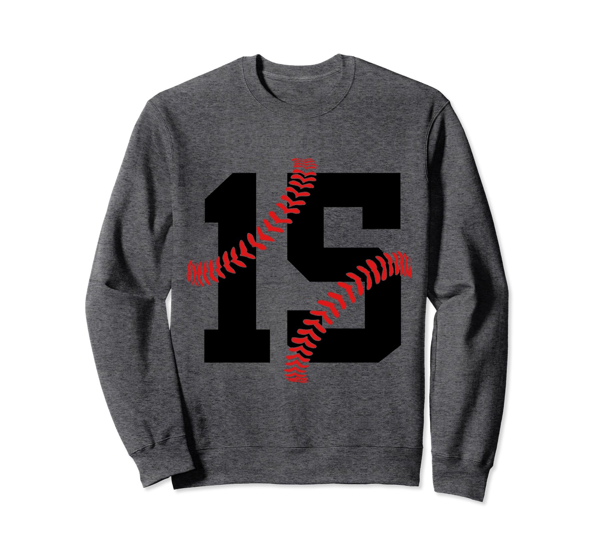 15 Years Baseball 15Th Birthday Sweatshirt - Aesthetic Graphic for Adults - T-Shirt, Sweatshirt, Hoodie