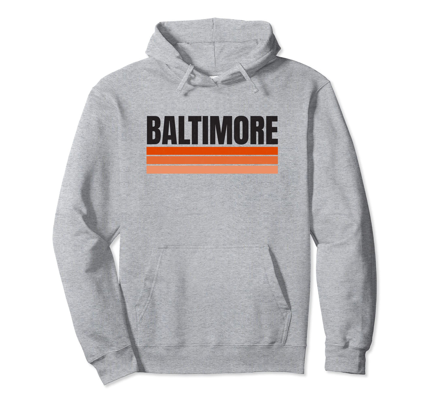 Baltimore Orange Black Striped Hoodie - Aesthetic Graphic for Adults - T-Shirt, Sweatshirt, Hoodie