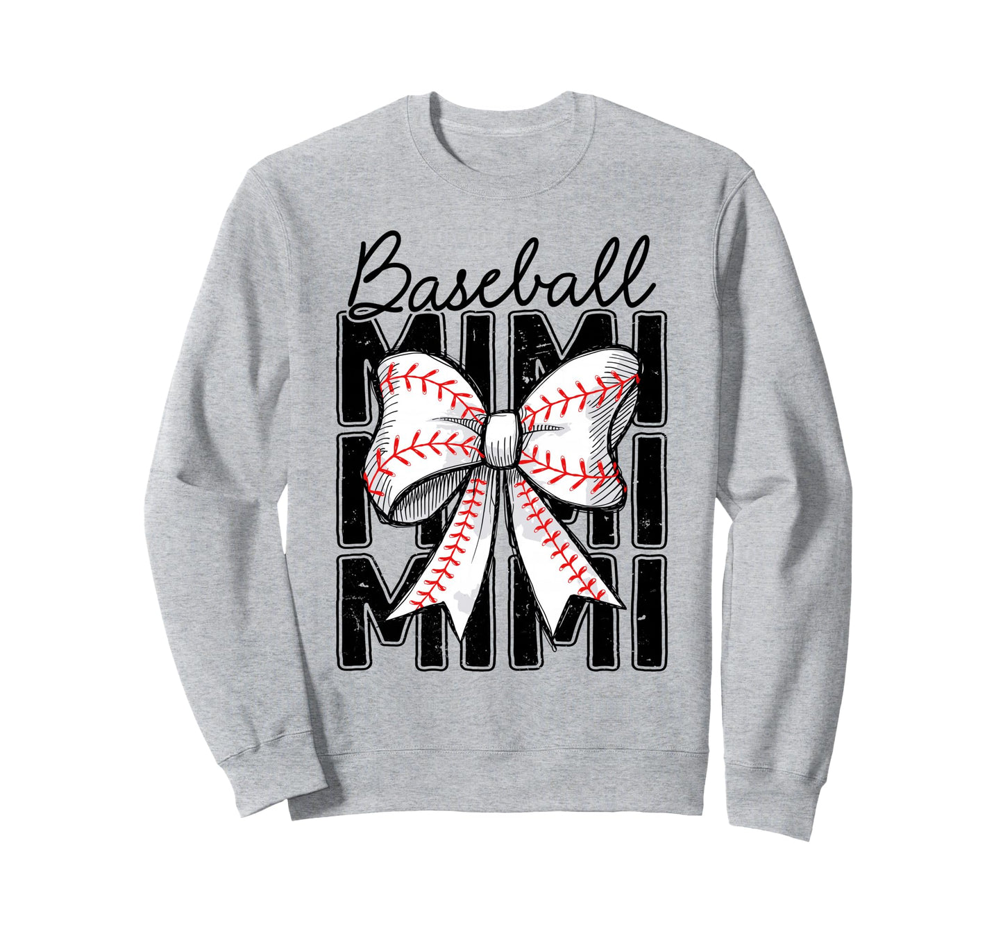 Baseball Mimi Coquette Bow Sweatshirt - Fun Novelty Design Men Women - T-Shirt, Sweatshirt, Hoodie