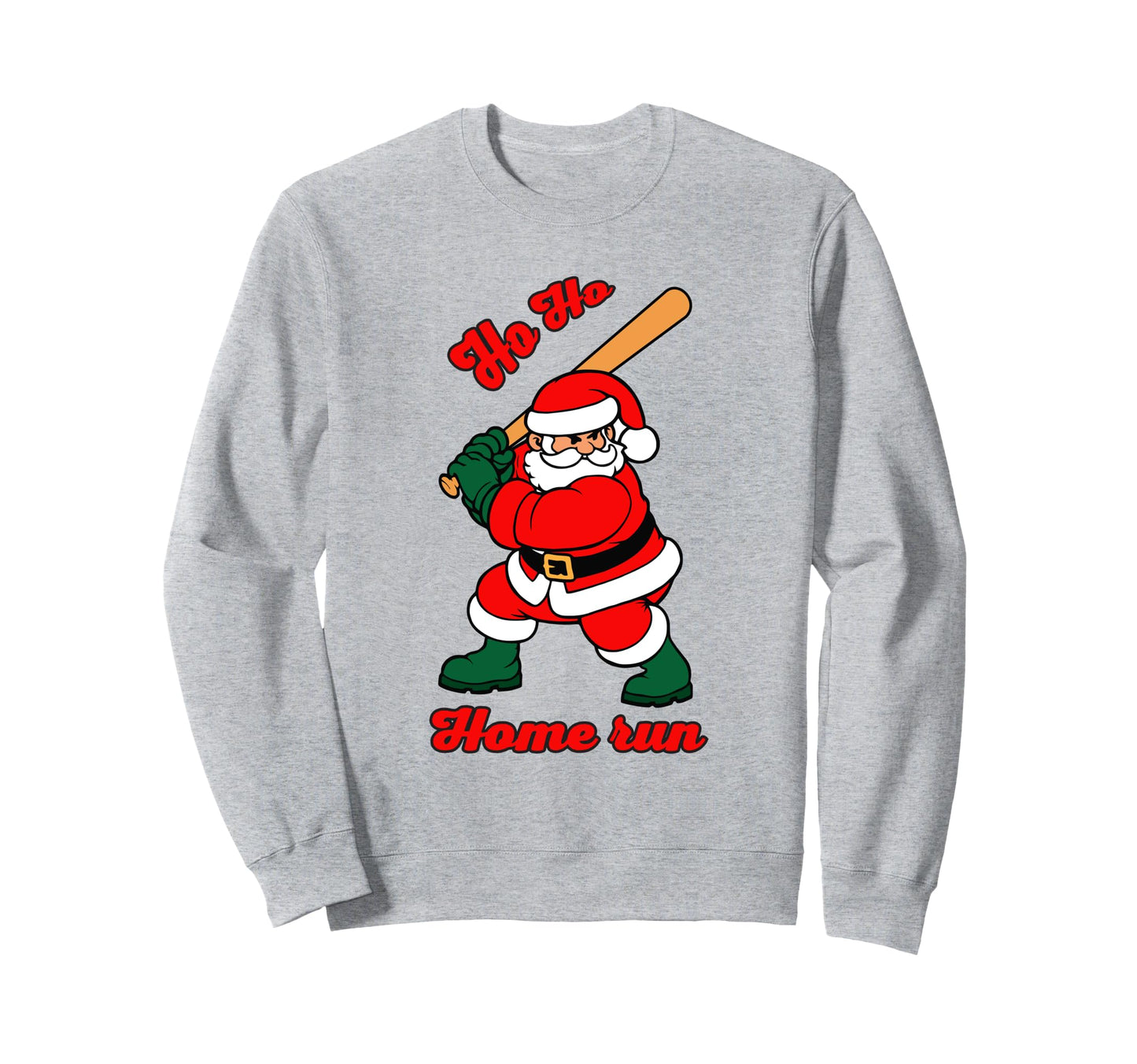 Baseball Ho Ho Homerun Ugly Santa Sweatshirt - Streetwear Style for Adults - T-Shirt, Sweatshirt, Hoodie