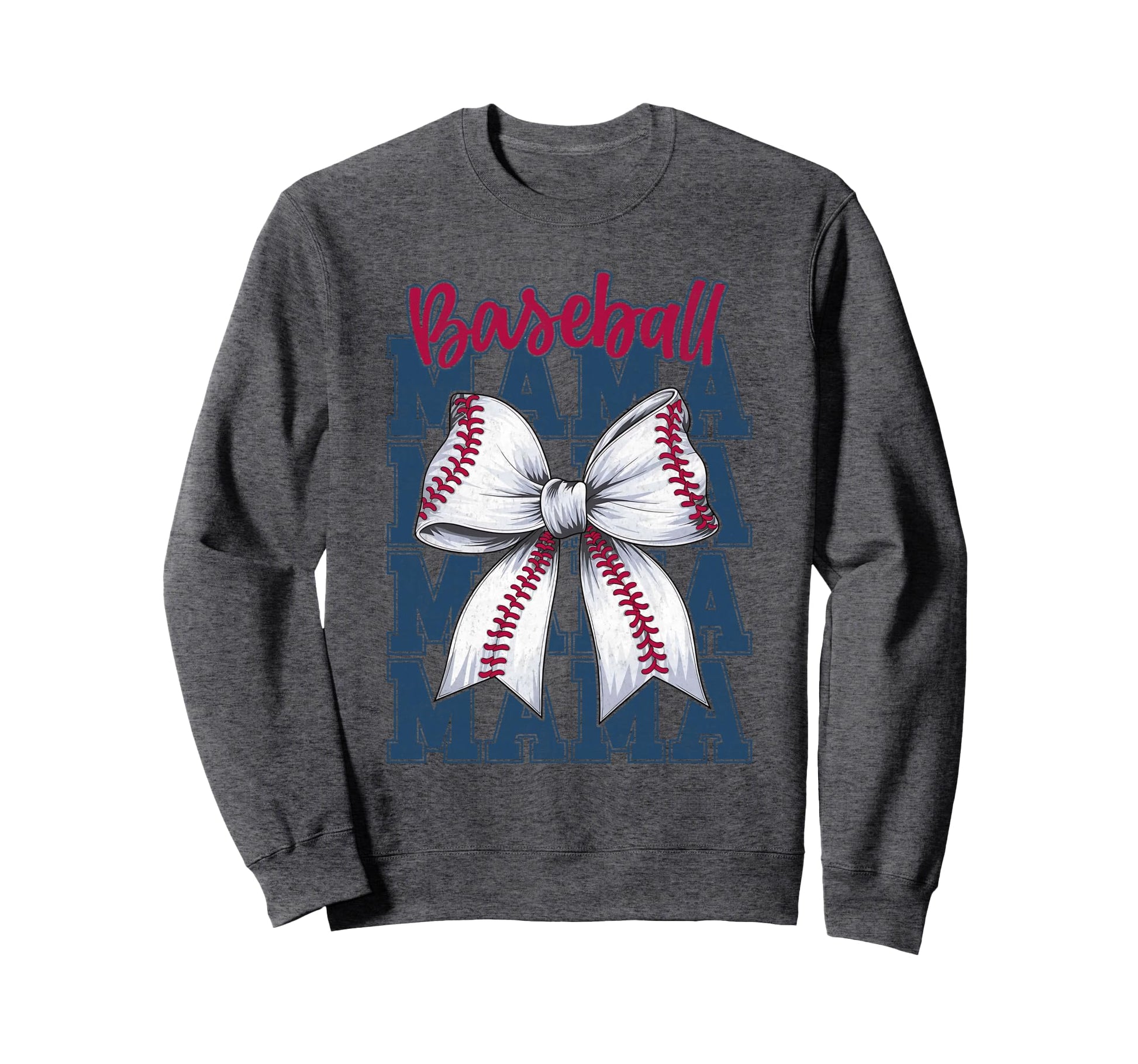 Baseball Mama Coquette Bow Game Day Sweatshirt - Graphic Print for Adults - T-Shirt, Sweatshirt, Hoodie