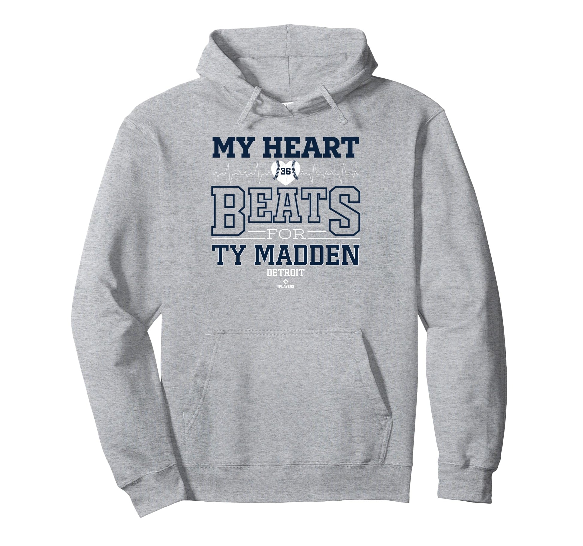 My Heart Beats Ty Madden Detroit Baseball Hoodie - Minimalist Print Unisex - T-Shirt, Sweatshirt, Hoodie