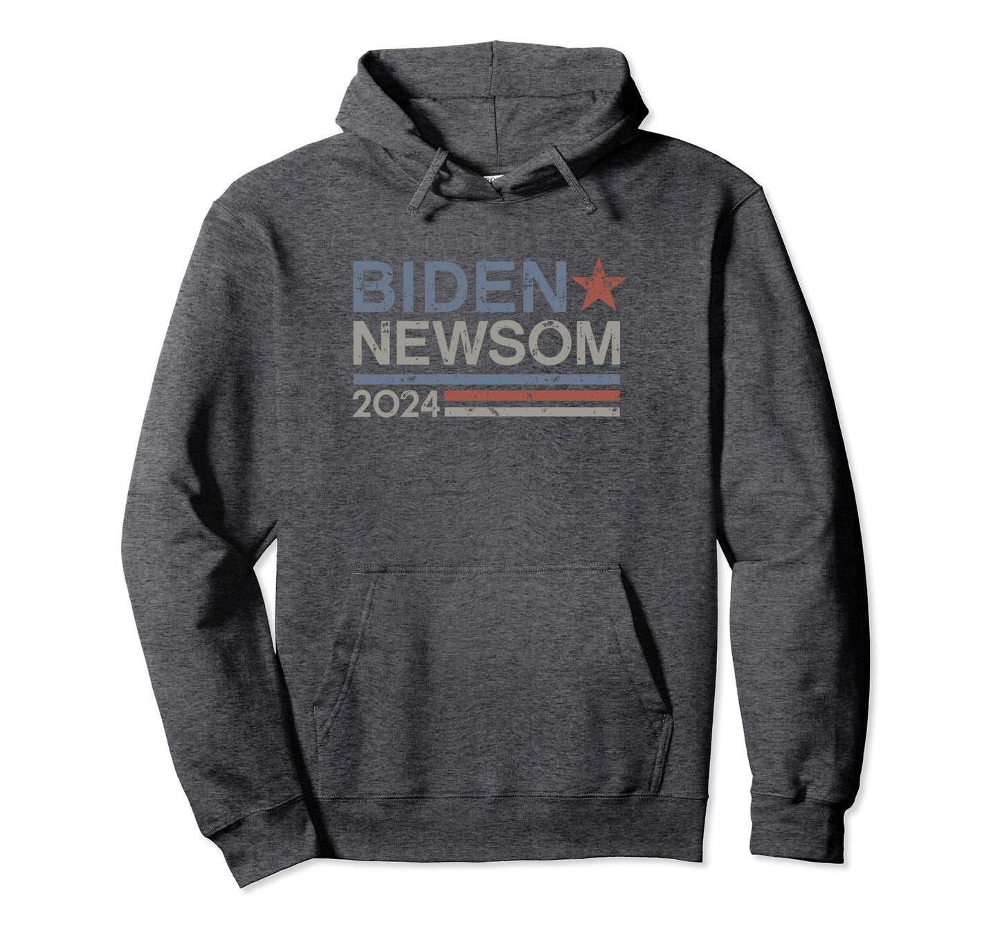 Biden Newsom 2024 Stripe Hoodie - Graphic Print for Adults - T-Shirt, Sweatshirt, Hoodie