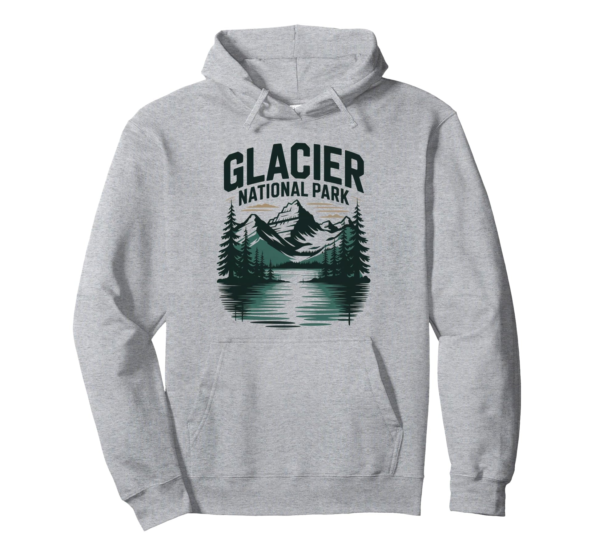 Glacier National Park Outdoor Hiking Us Hoodie - Graphic Print for Adults - T-Shirt, Sweatshirt, Hoodie