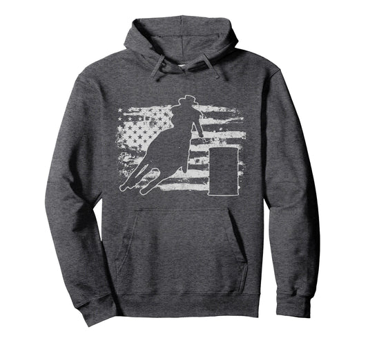 Barrel Racing Gift Hoodie - Minimalist Print for Adults - T-Shirt, Sweatshirt, Hoodie