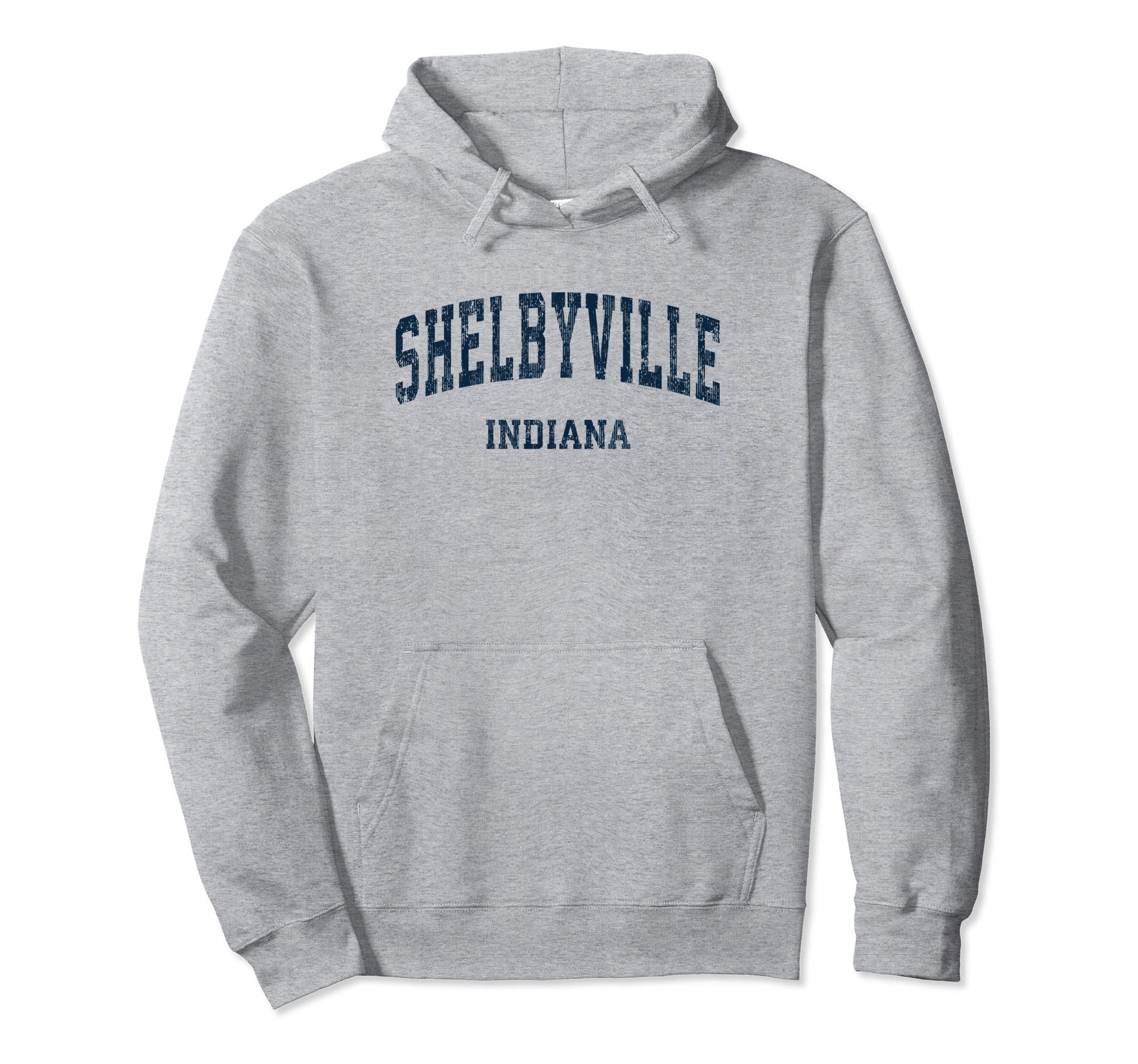 Shelbyville Indiana Varsity Sports Hoodie - Minimalist Print for Adults - T-Shirt, Sweatshirt, Hoodie