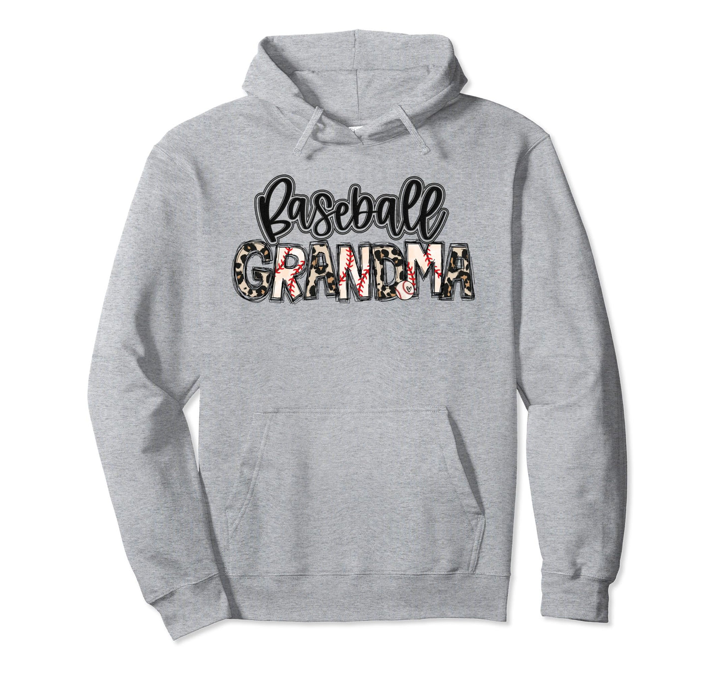 Baseball Grandma Leopard Proud Family Hoodie - Streetwear Style for Adults - T-Shirt, Sweatshirt, Hoodie