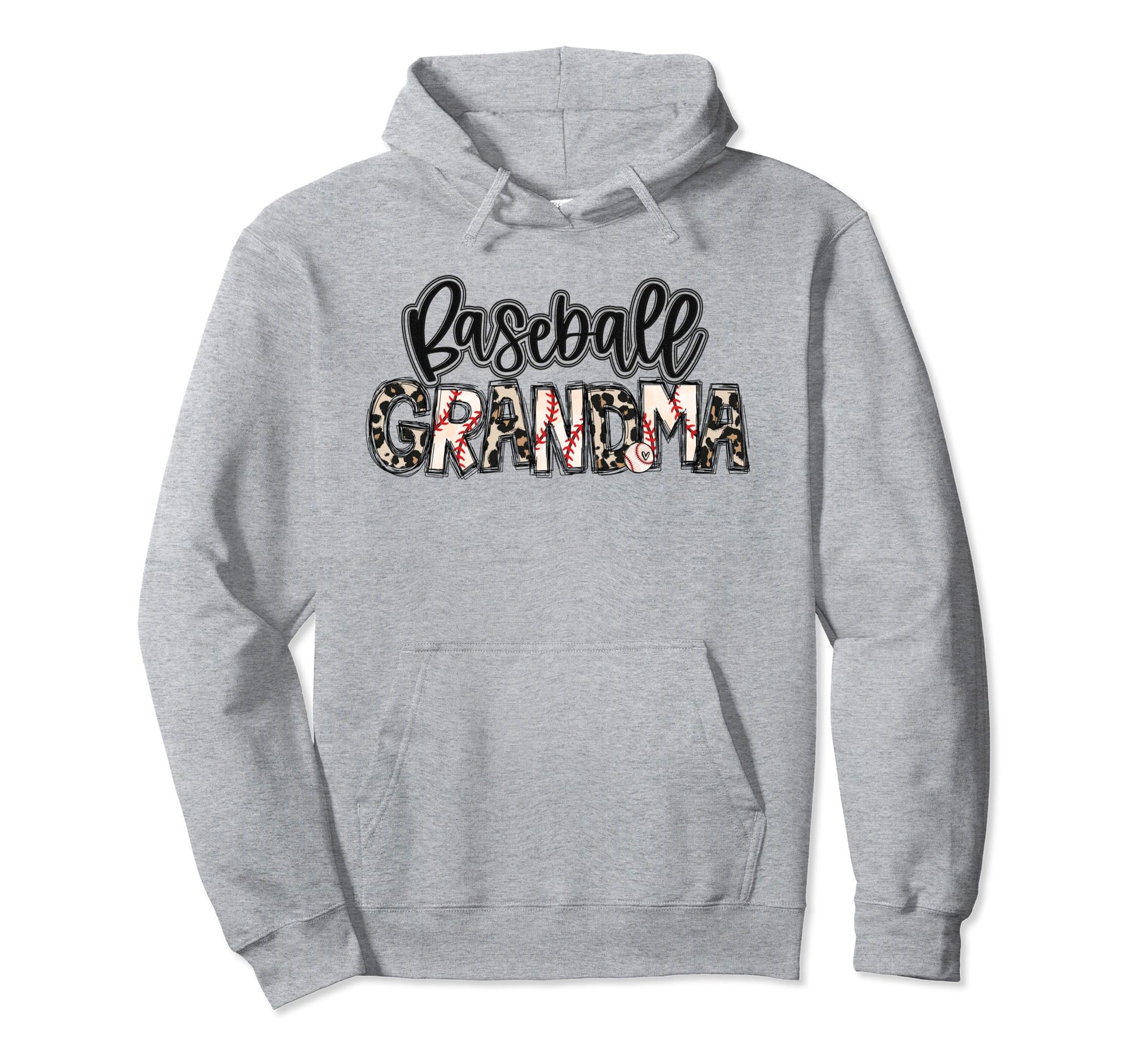 Baseball Grandma Leopard Proud Family Hoodie - Streetwear Style for Adults - T-Shirt, Sweatshirt, Hoodie