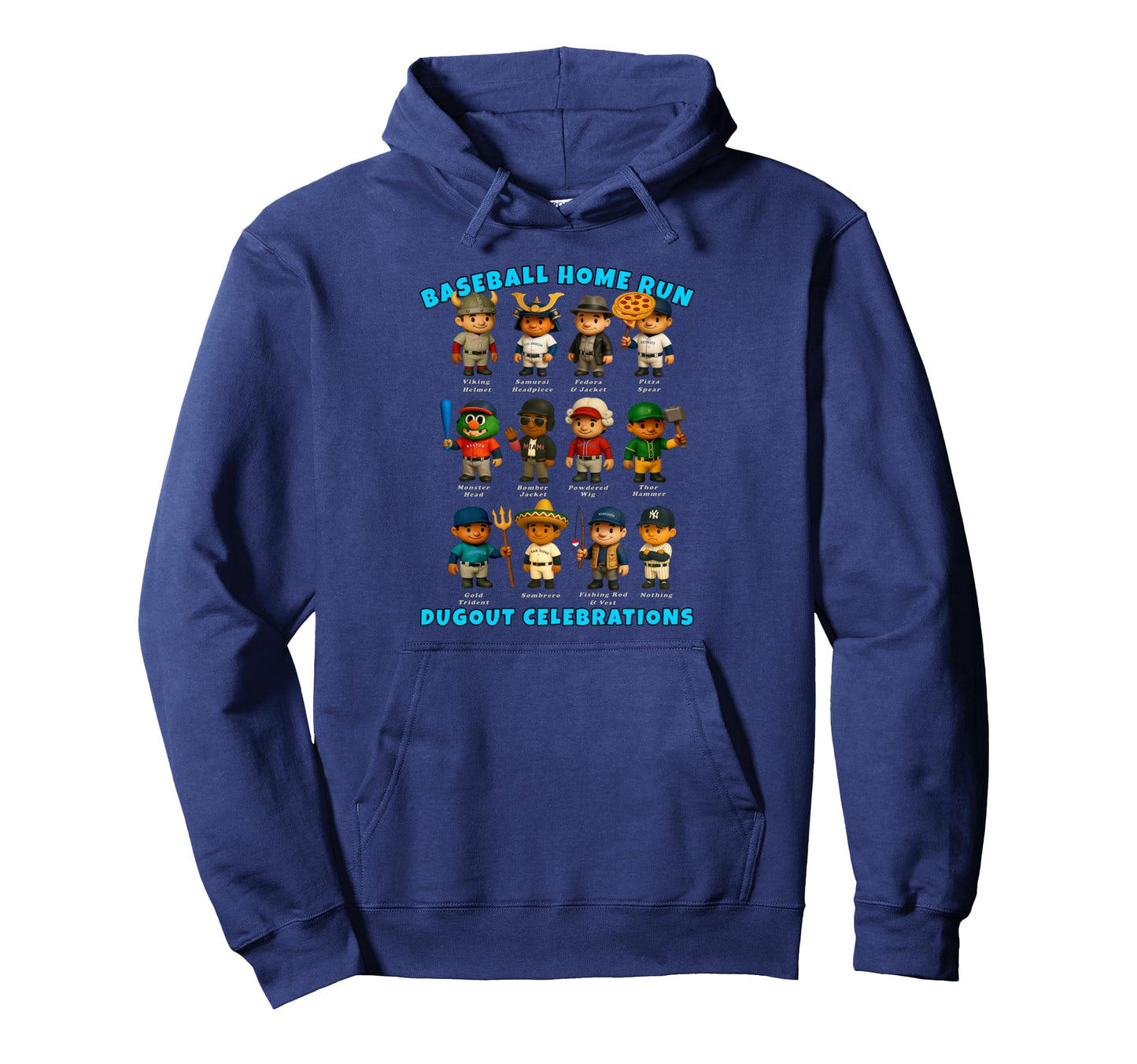 Baseball Homerun City Team Dugout Hoodie - Novelty Apparel Unisex - T-Shirt, Sweatshirt, Hoodie