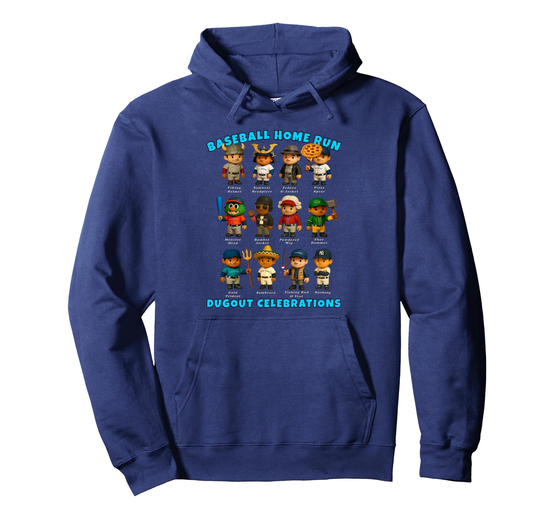 Baseball Homerun City Team Dugout Hoodie - Novelty Apparel Unisex - T-Shirt, Sweatshirt, Hoodie