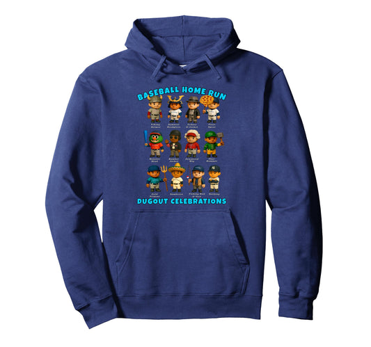 Baseball Homerun City Team Dugout Hoodie - Novelty Apparel Unisex - T-Shirt, Sweatshirt, Hoodie