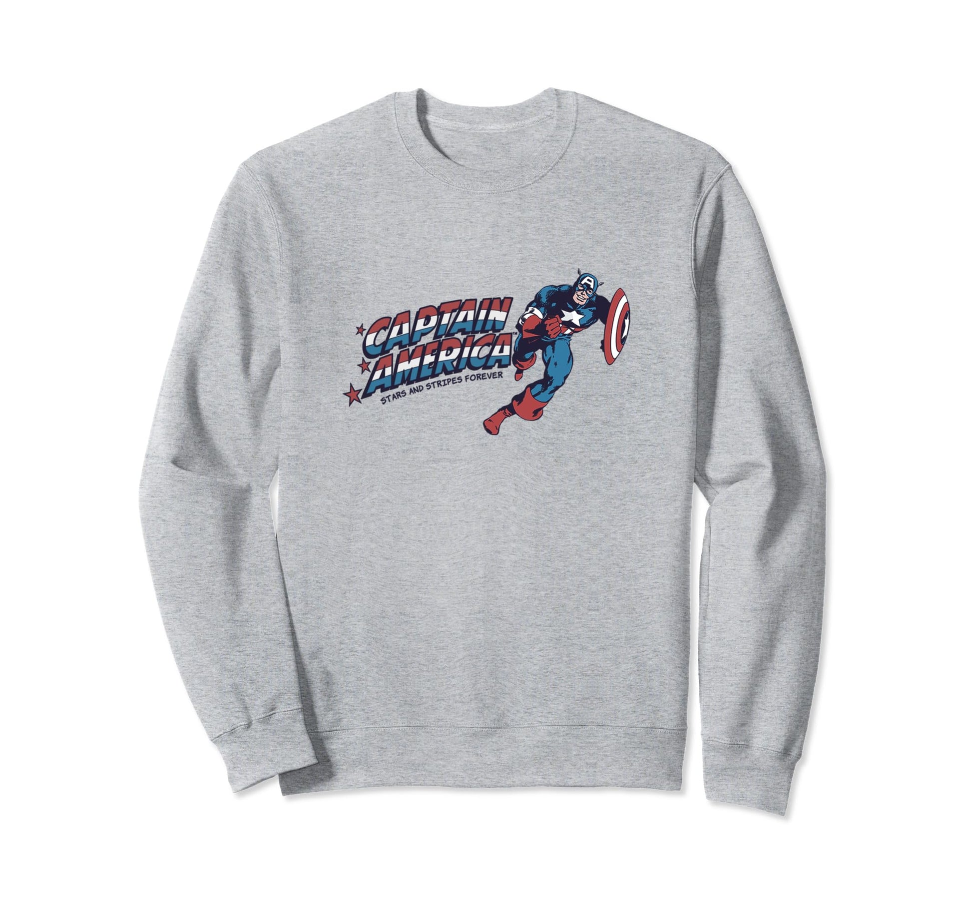 Marvel Comics Captain America Stars Sweatshirt - Aesthetic Graphic Unisex - T-Shirt, Sweatshirt, Hoodie