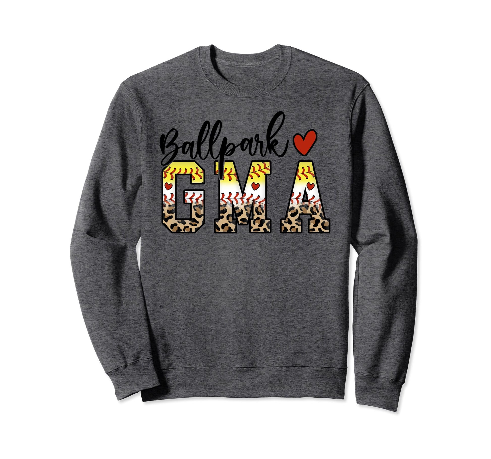 Ballpark Gma Baseball Softball Mom Sweatshirt - Custom Art Print Unisex - T-Shirt, Sweatshirt, Hoodie
