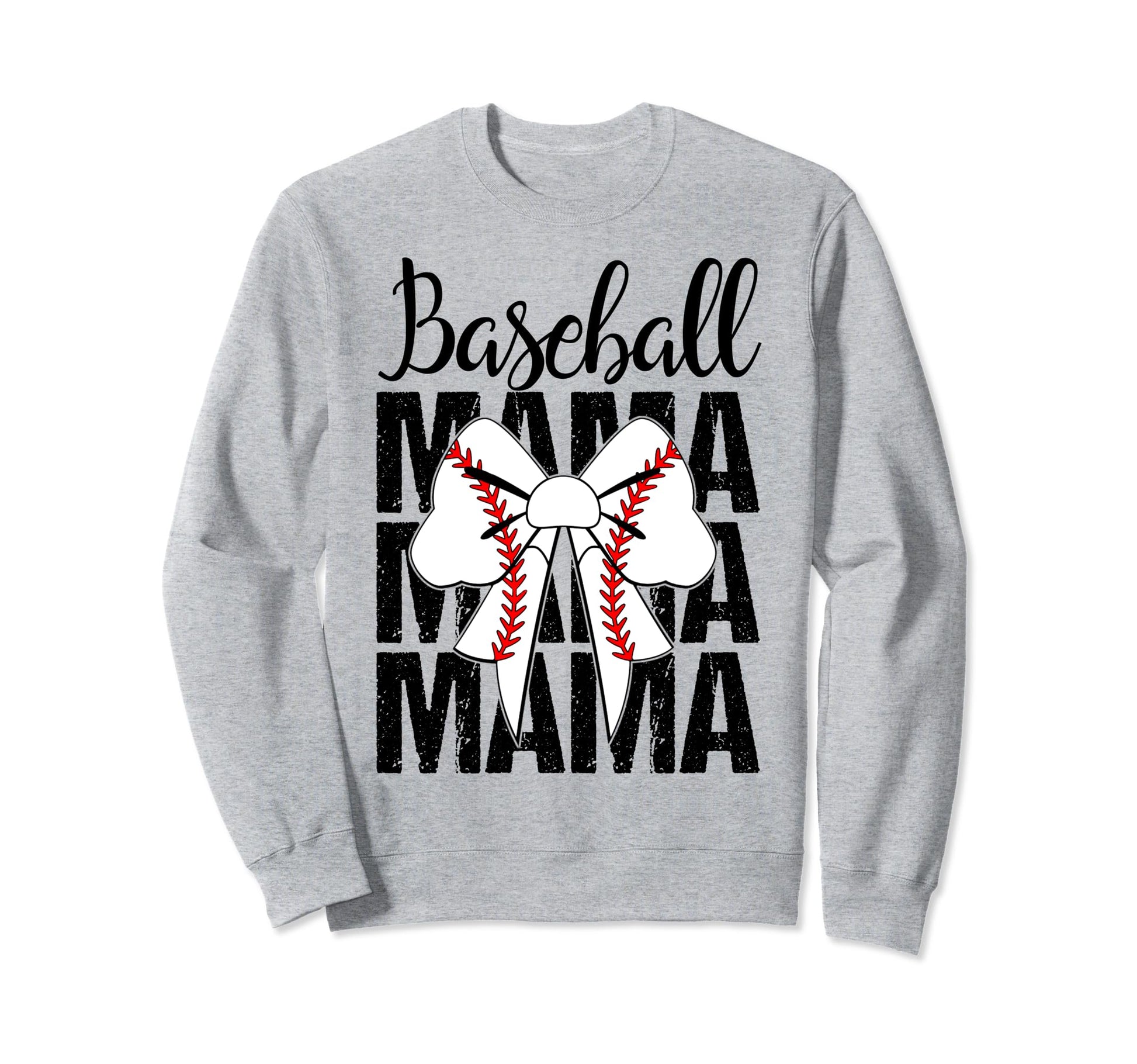 Coquette Bows Baseball Mama Sweatshirt - Casual Everyday Wear Men Women - T-Shirt, Sweatshirt, Hoodie
