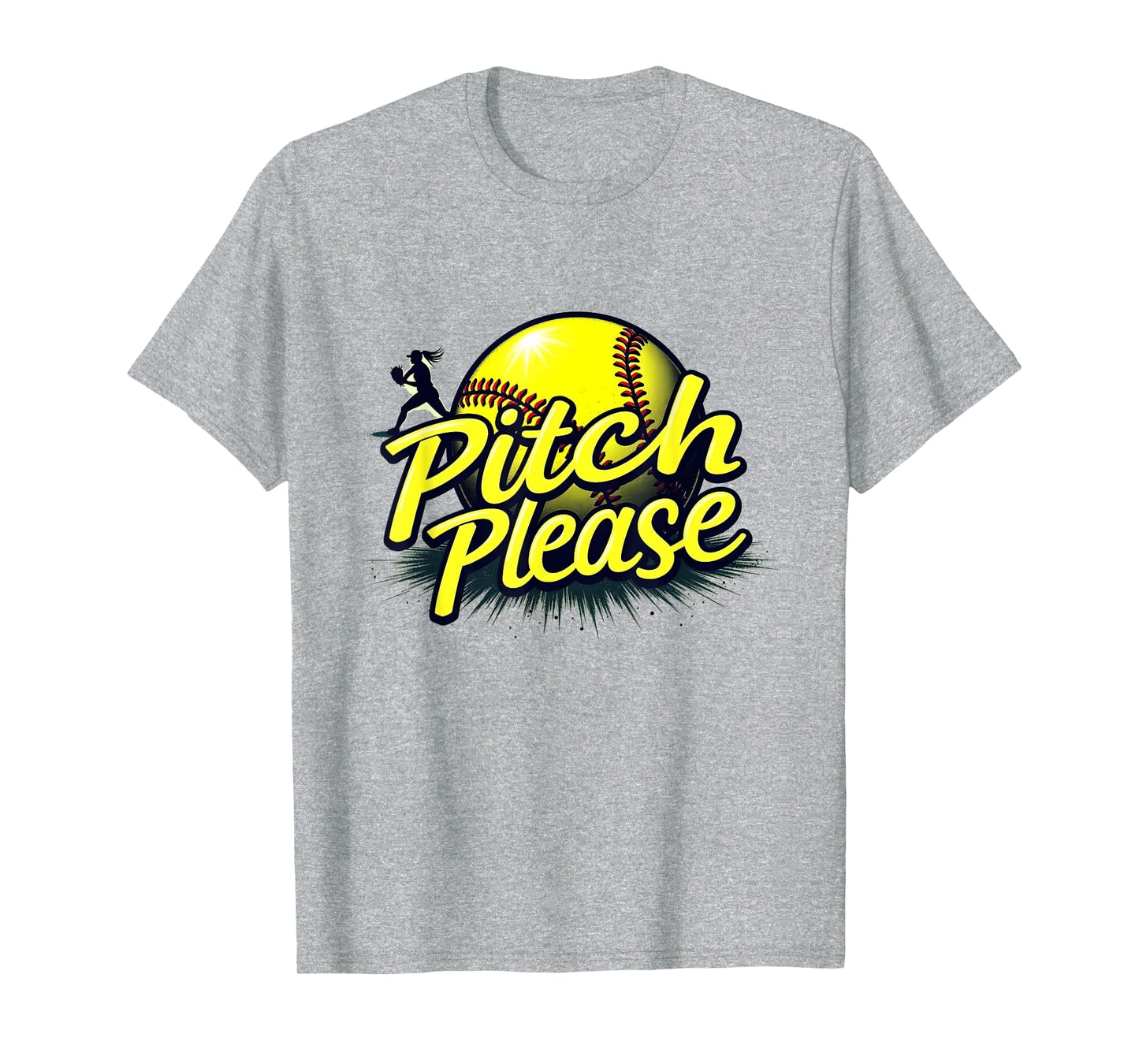 Pitch Please Softball Sassy Athlete T-Shirt - Minimalist Print Unisex - T-Shirt, Sweatshirt, Hoodie