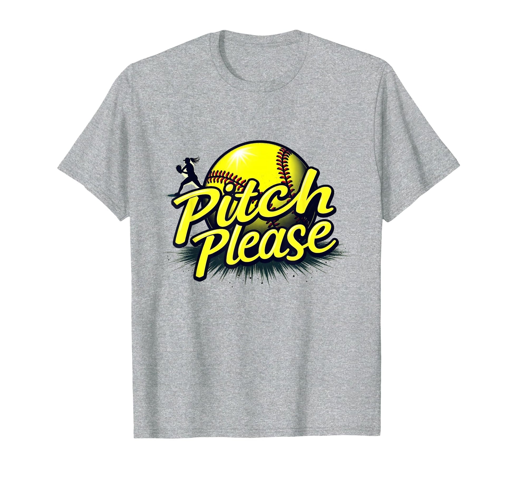 Pitch Please Softball Sassy Athlete T-Shirt - Novelty Apparel for Adults - T-Shirt, Sweatshirt, Hoodie