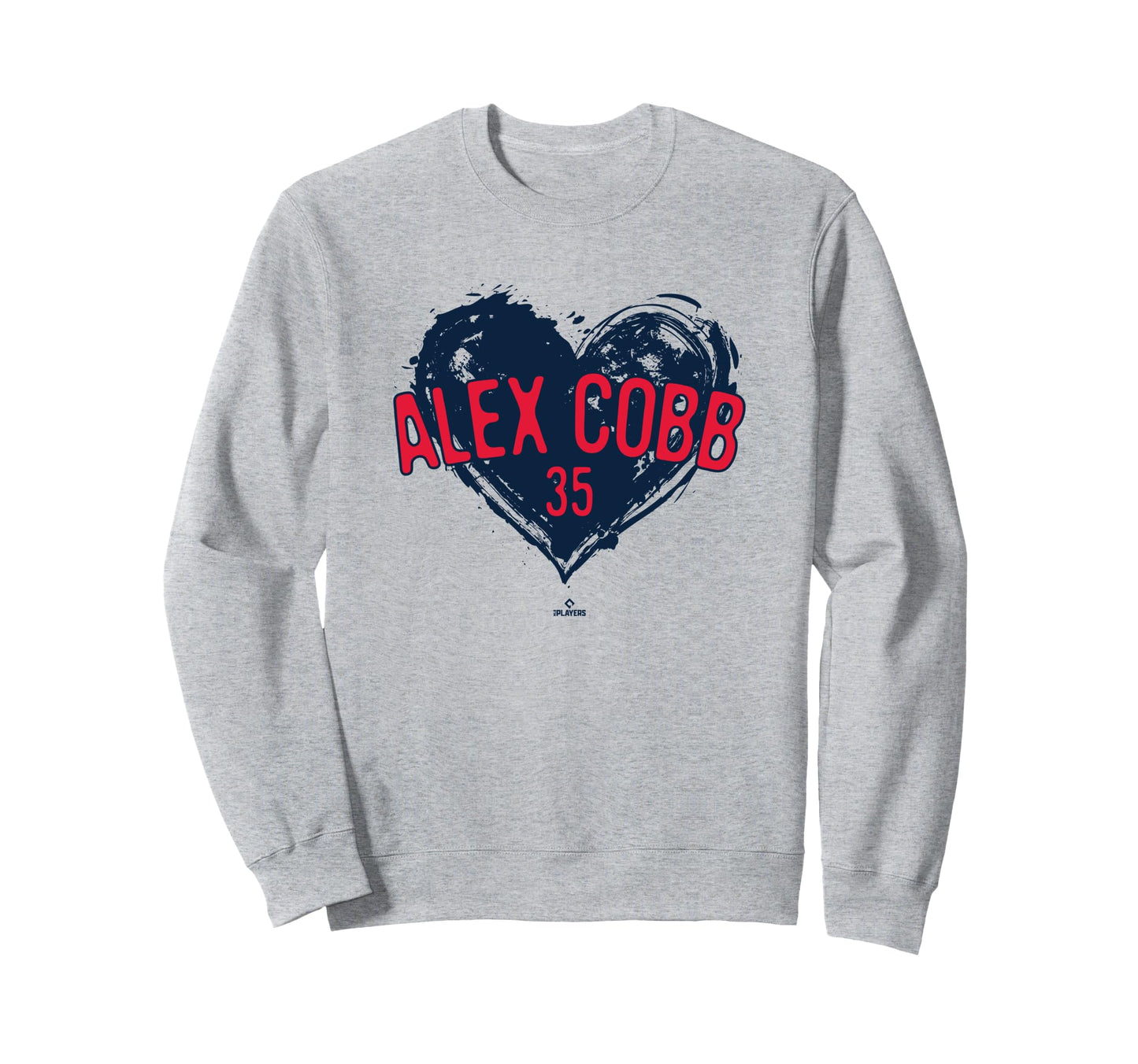 Distressed Heart Alex Cobb Cleveland Sweatshirt - Unique Graphic Men Women - T-Shirt, Sweatshirt, Hoodie