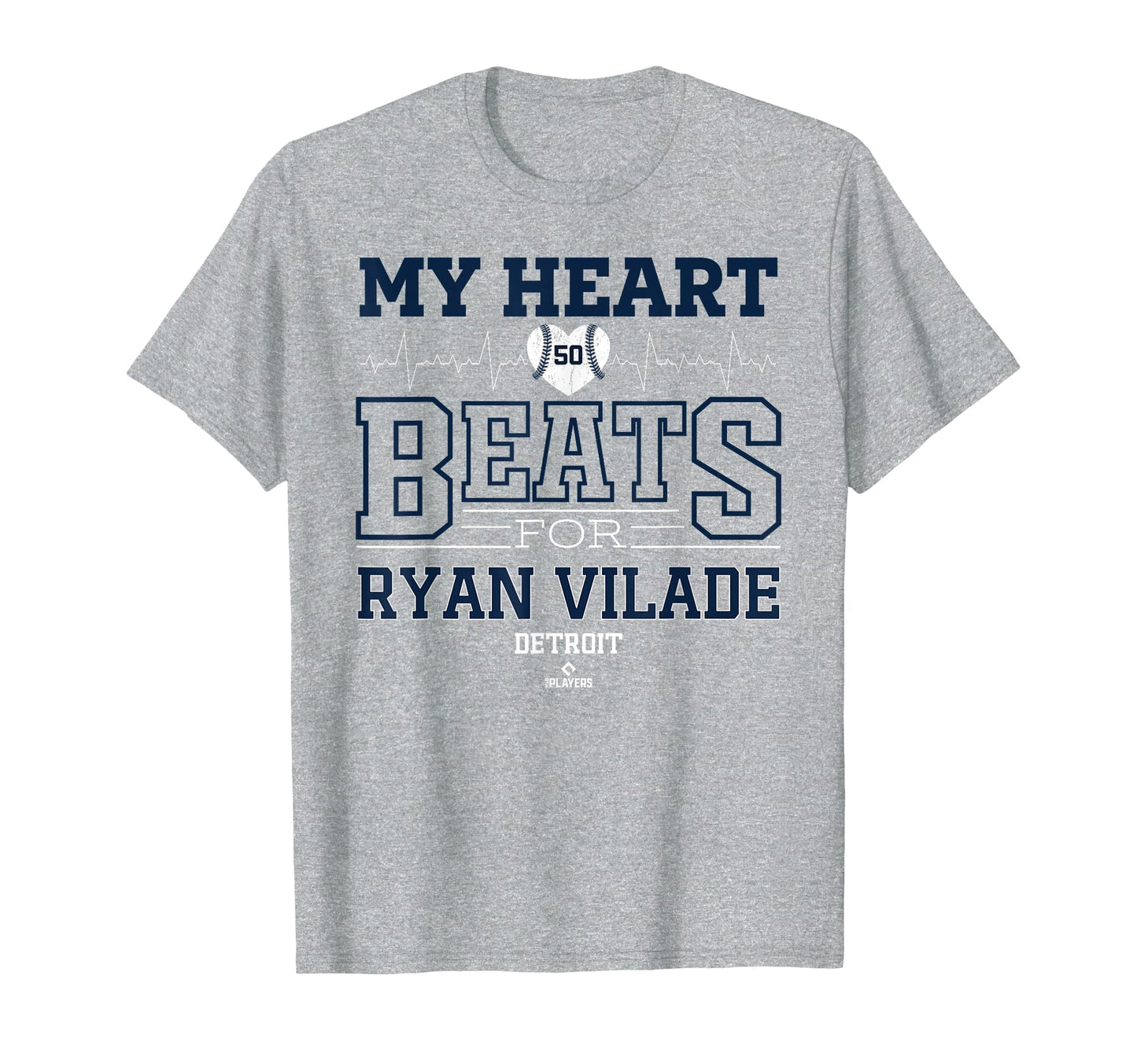 My Heart Beats Ryan Vilade Detroit T-Shirt - Minimalist Print for Adults - T-Shirt, Sweatshirt, Hoodie