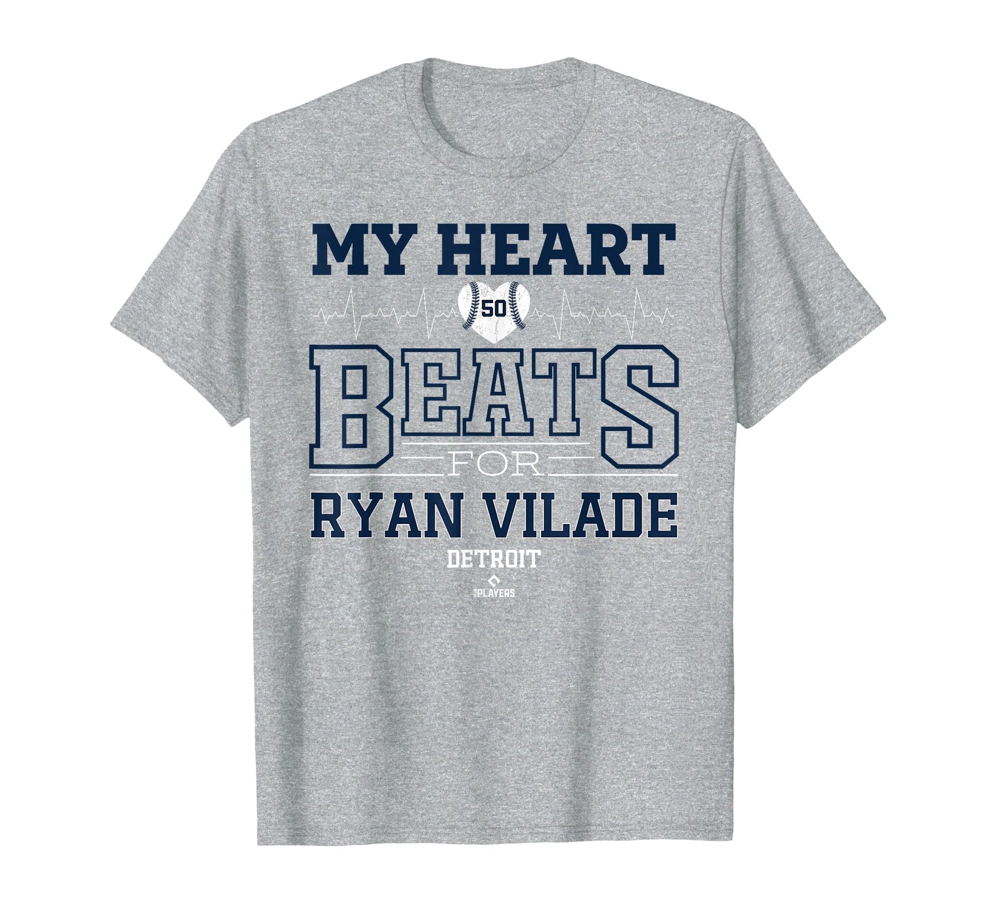 My Heart Beats Ryan Vilade Detroit T-Shirt - Minimalist Print for Adults - T-Shirt, Sweatshirt, Hoodie
