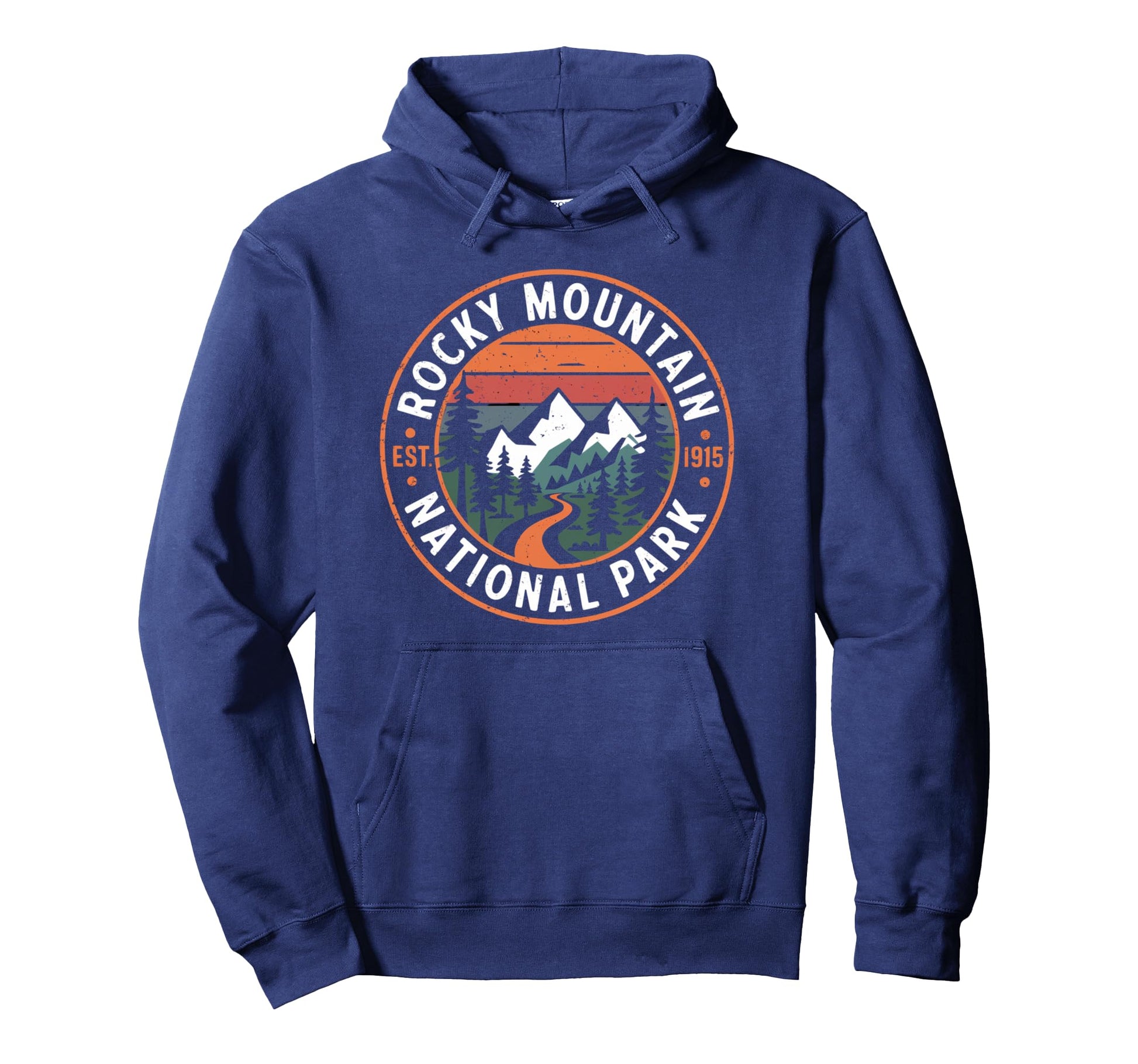 Rocky Mountain National Park Badge Hoodie - Streetwear Style for Adults - T-Shirt, Sweatshirt, Hoodie
