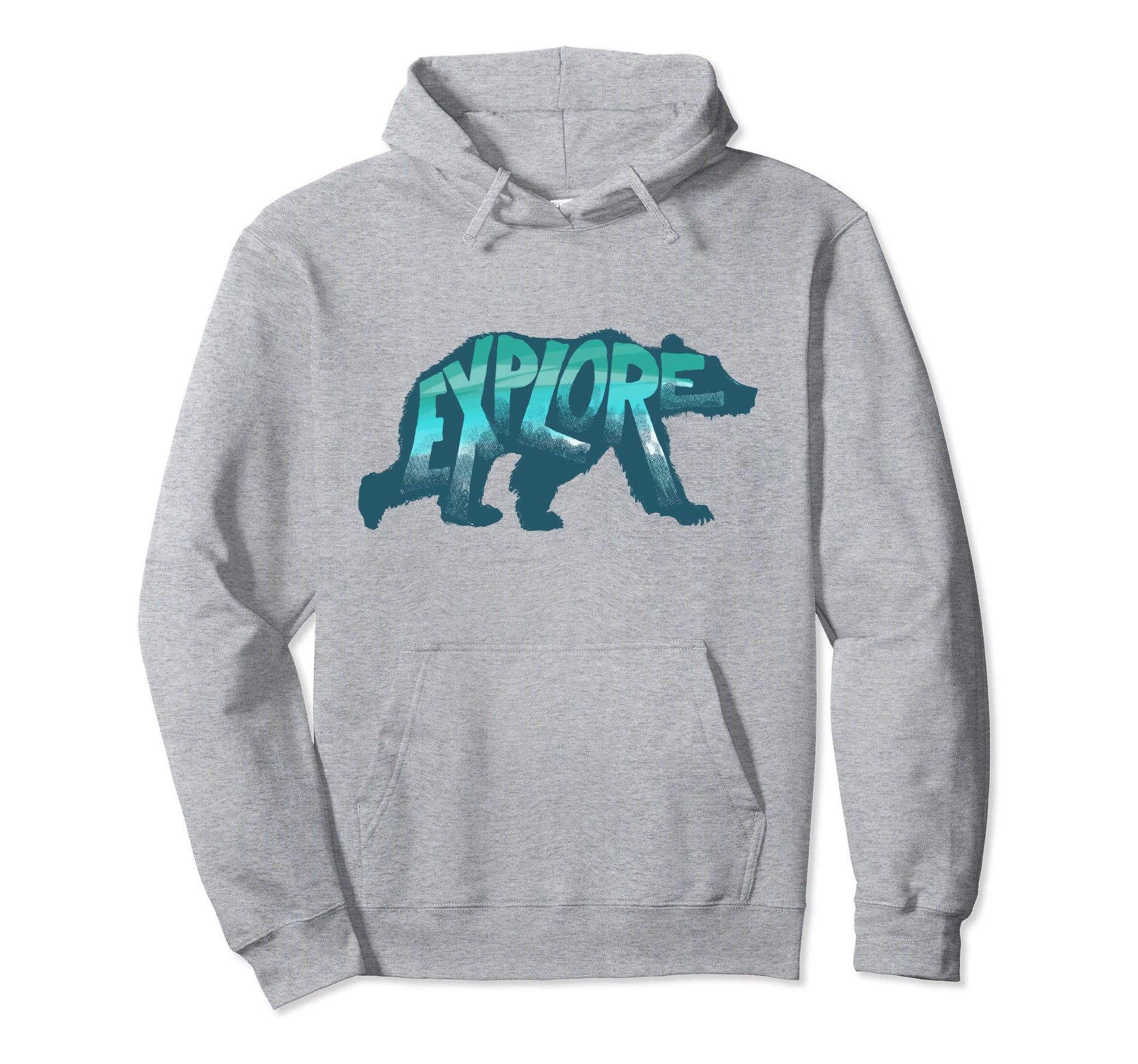 Explore Bear Typography Outdoors Hoodie - Graphic Print Men Women - T-Shirt, Sweatshirt, Hoodie
