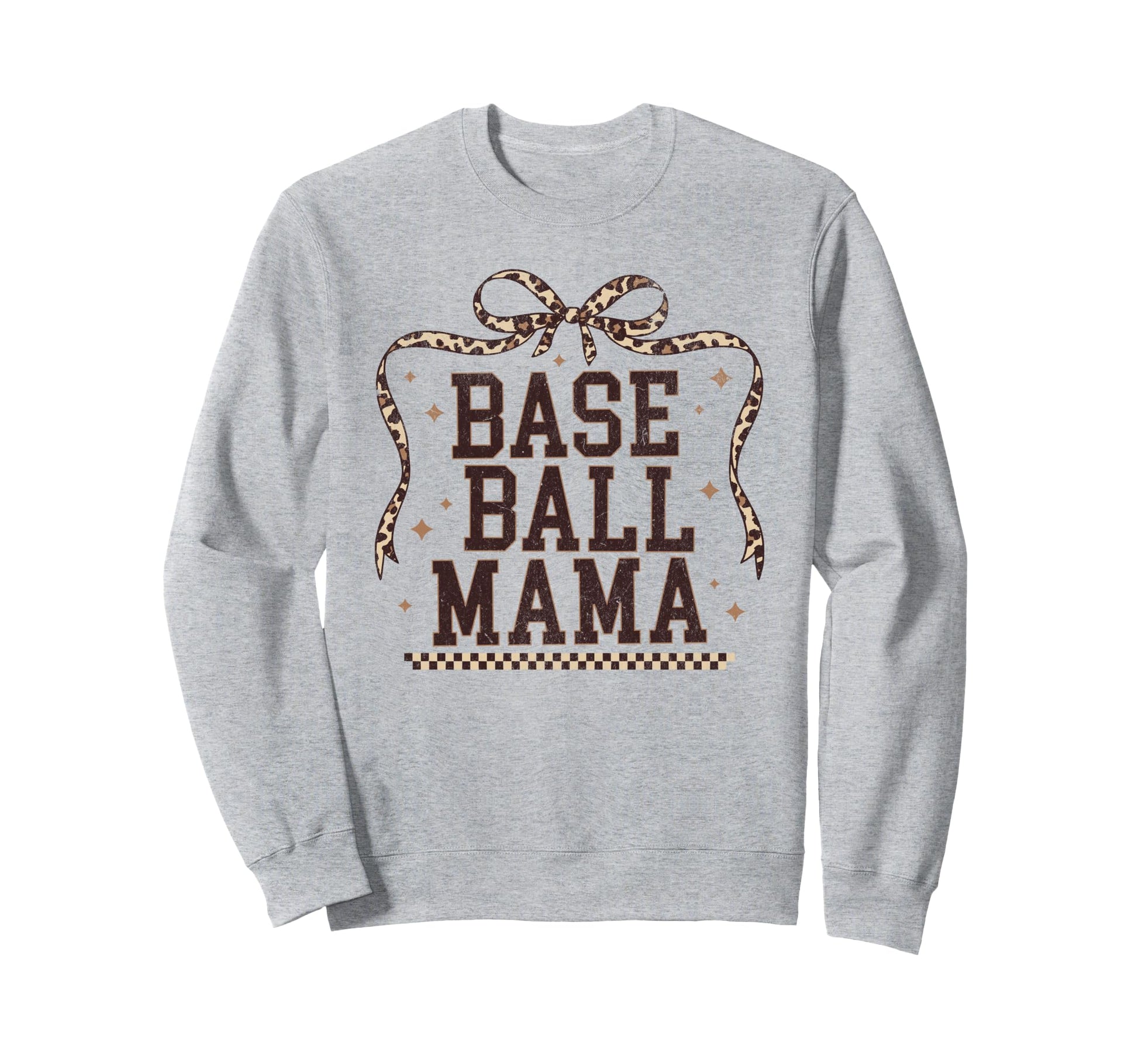 Baseball Mama Coquette Leopard Bow Sweatshirt - Aesthetic Graphic Unisex - T-Shirt, Sweatshirt, Hoodie