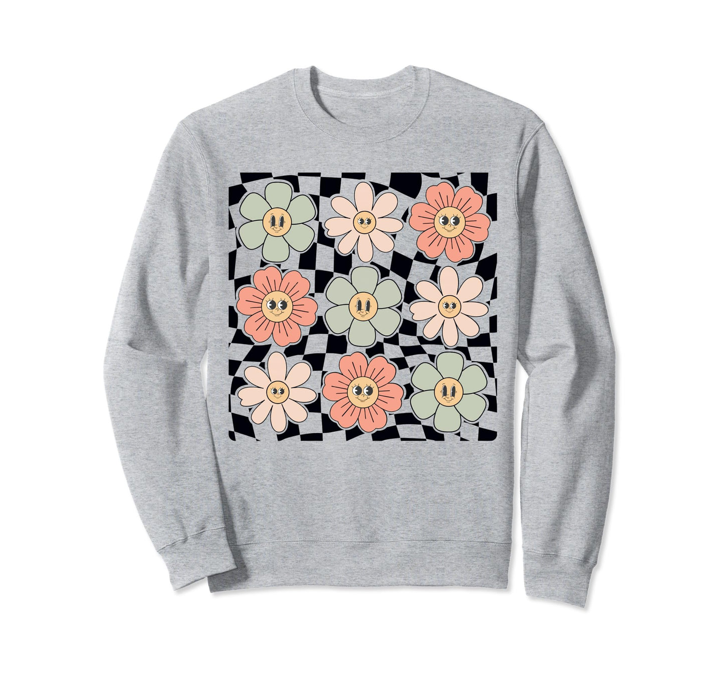Colorful Checkered Pattern Sweatshirt - Casual Everyday Wear Unisex - T-Shirt, Sweatshirt, Hoodie