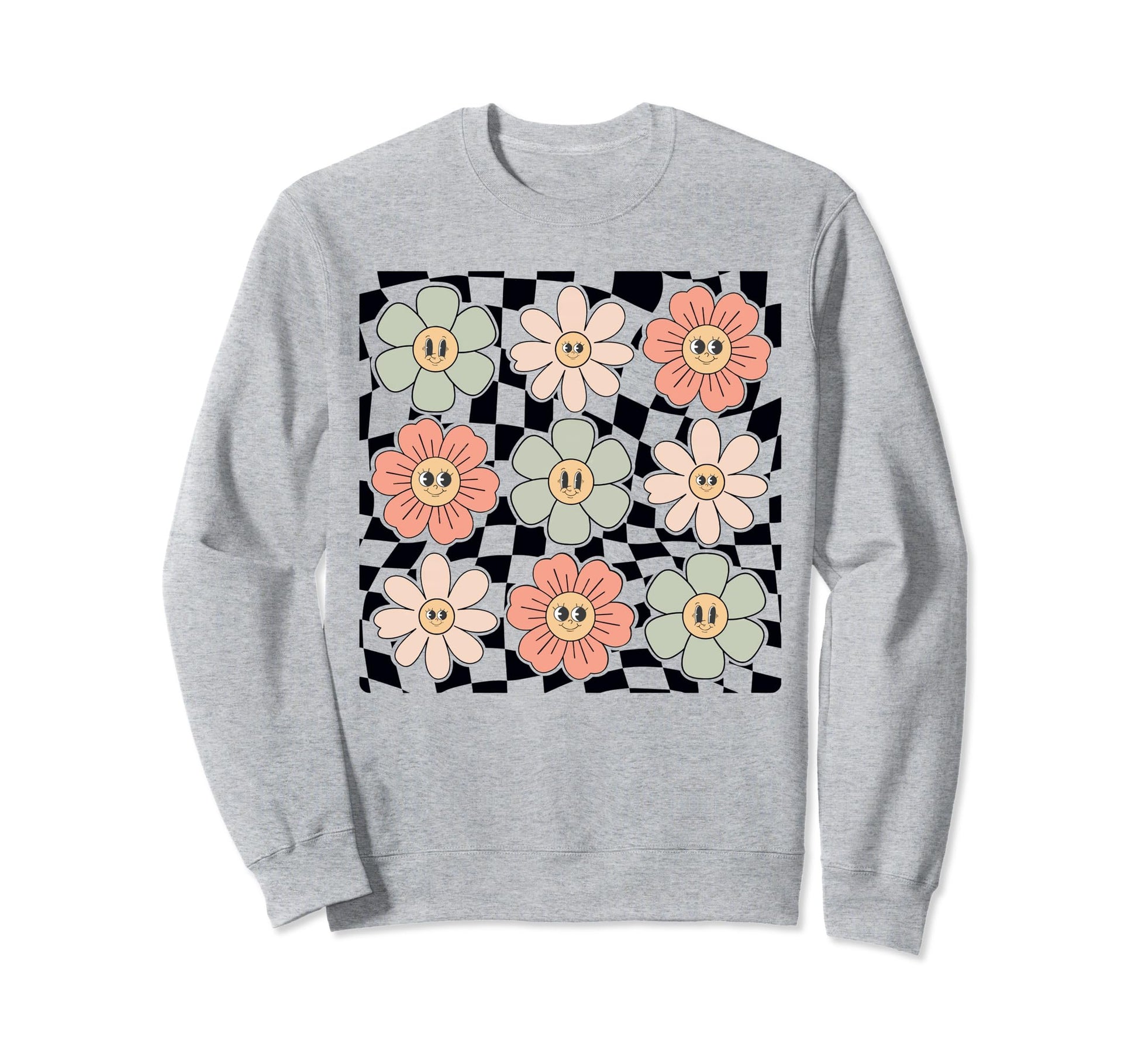 Colorful Checkered Pattern Sweatshirt - Casual Everyday Wear Unisex - T-Shirt, Sweatshirt, Hoodie