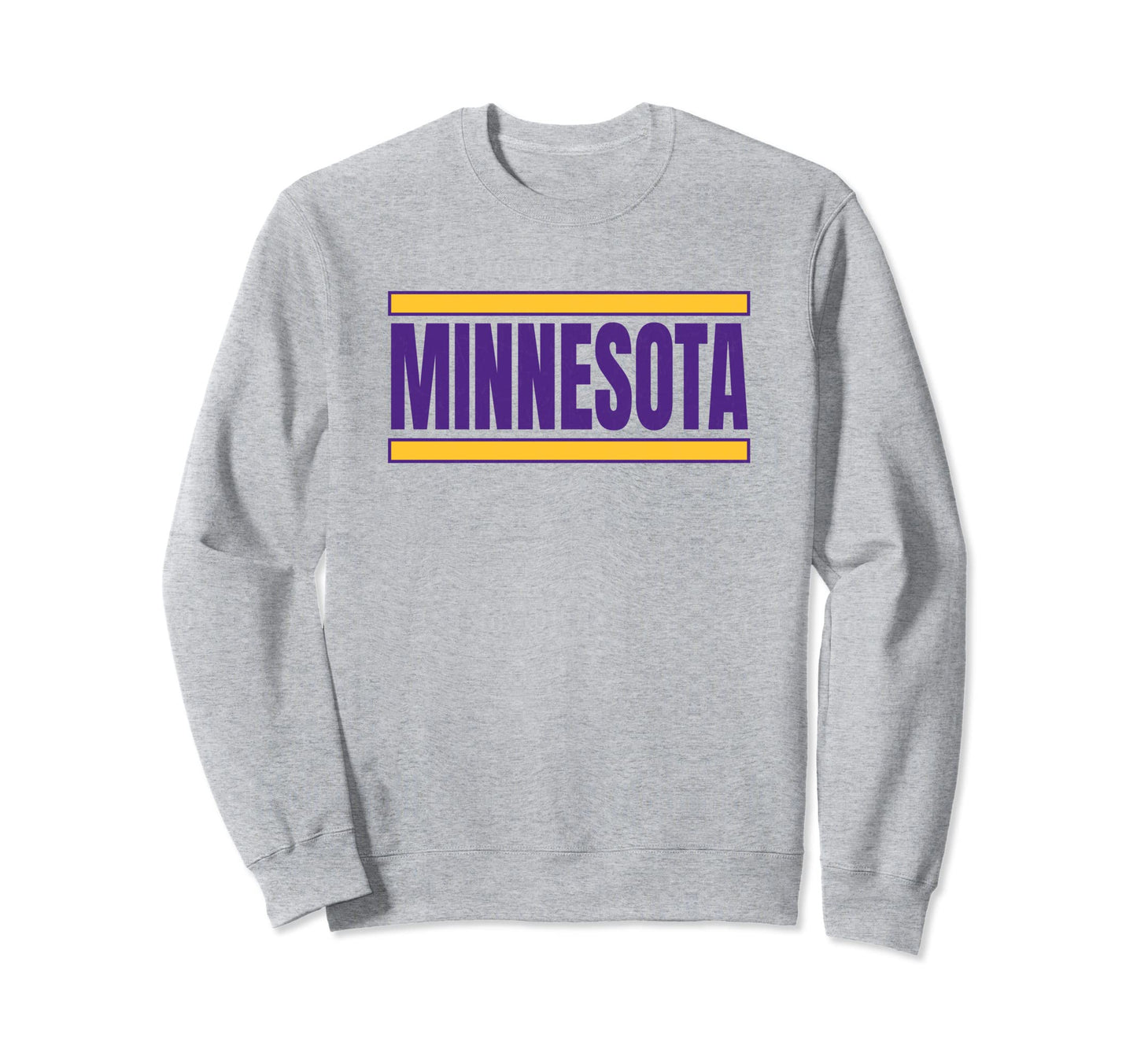 Stripes Minnesota Purple Yellow Sweatshirt - Graphic Print Men Women - T-Shirt, Sweatshirt, Hoodie