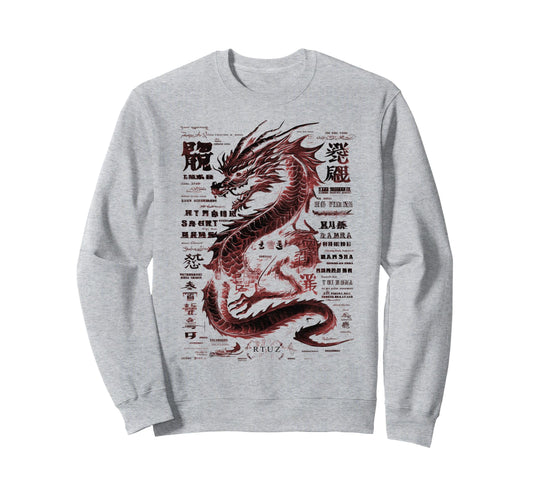 Aesthetic Dragon Streetwear Sweatshirt - Casual Everyday Wear Men Women - T-Shirt, Sweatshirt, Hoodie