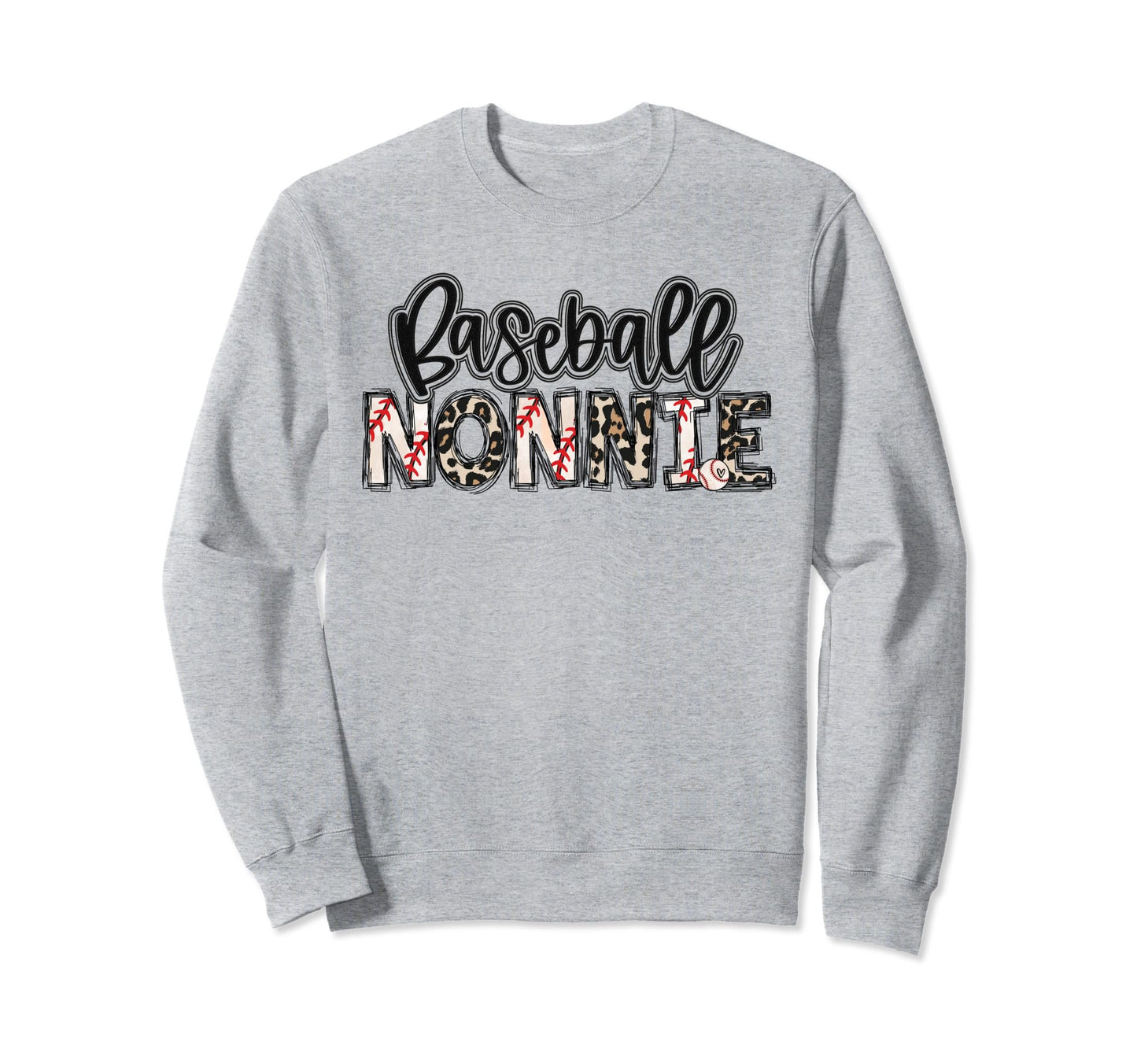 Baseball Nonnie Leopard Proud Sweatshirt - Unique Graphic for Adults - T-Shirt, Sweatshirt, Hoodie