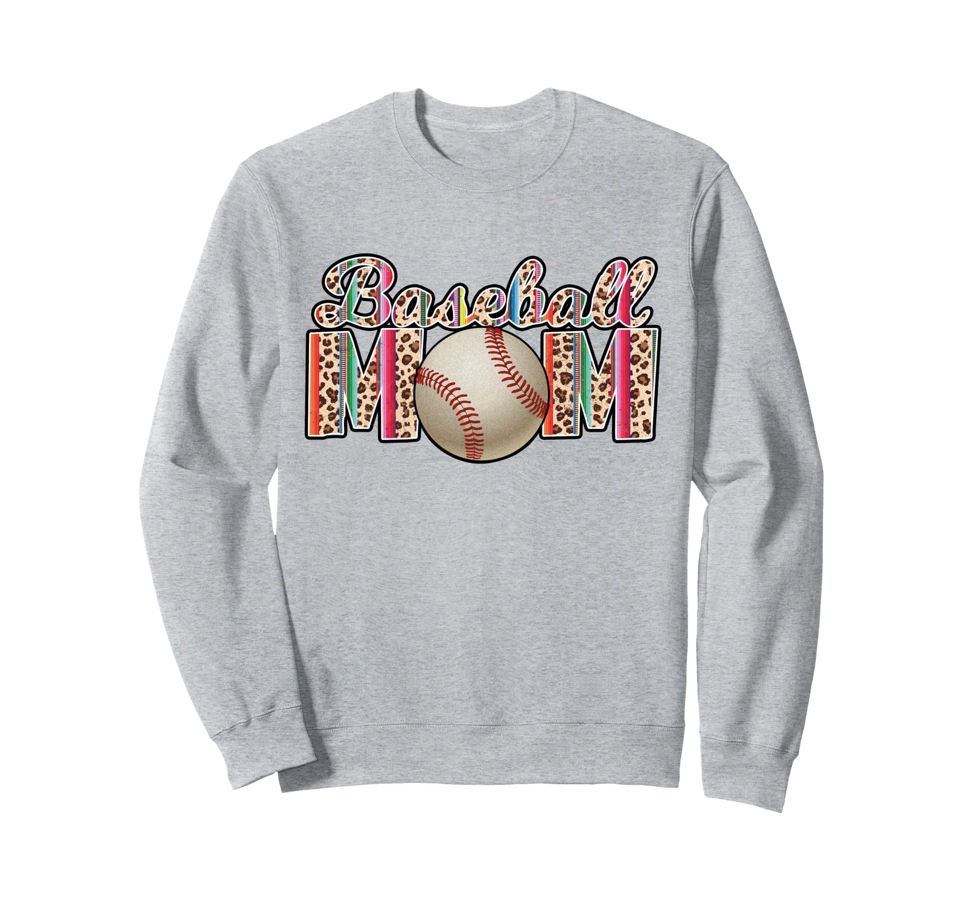 Baseball Mom Leopard Tie Dye Baseball Sweatshirt - Minimalist Print Unisex - T-Shirt, Sweatshirt, Hoodie