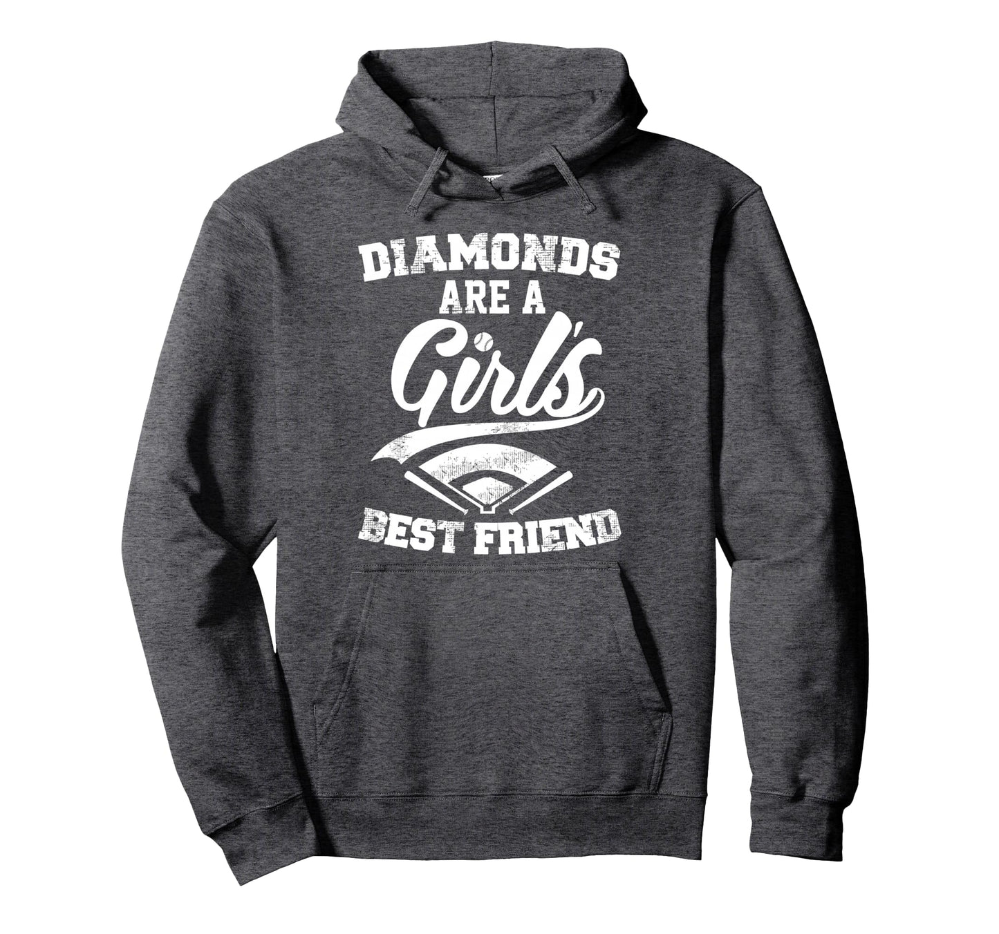 Diamonds Are Best Friend Hooded Sweatshirt - Unique Graphic Unisex - T-Shirt, Sweatshirt, Hoodie