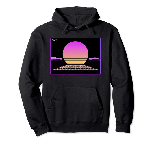 80S Digital Retrowave Synthwave Outrun Hoodie - Custom Art Print Unisex - T-Shirt, Sweatshirt, Hoodie
