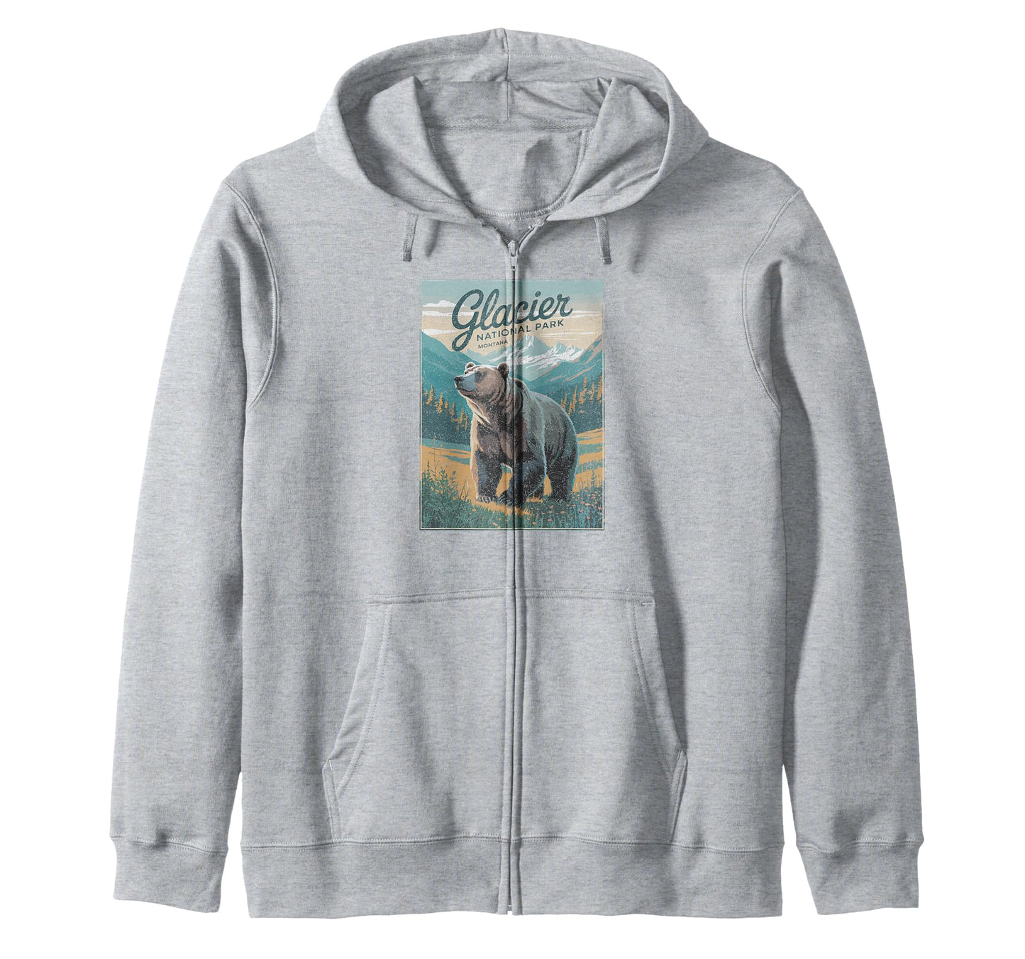 Glacier National Park Montana Usa Outdoor Hoodie - Aesthetic Graphic Unisex - T-Shirt, Sweatshirt, Hoodie