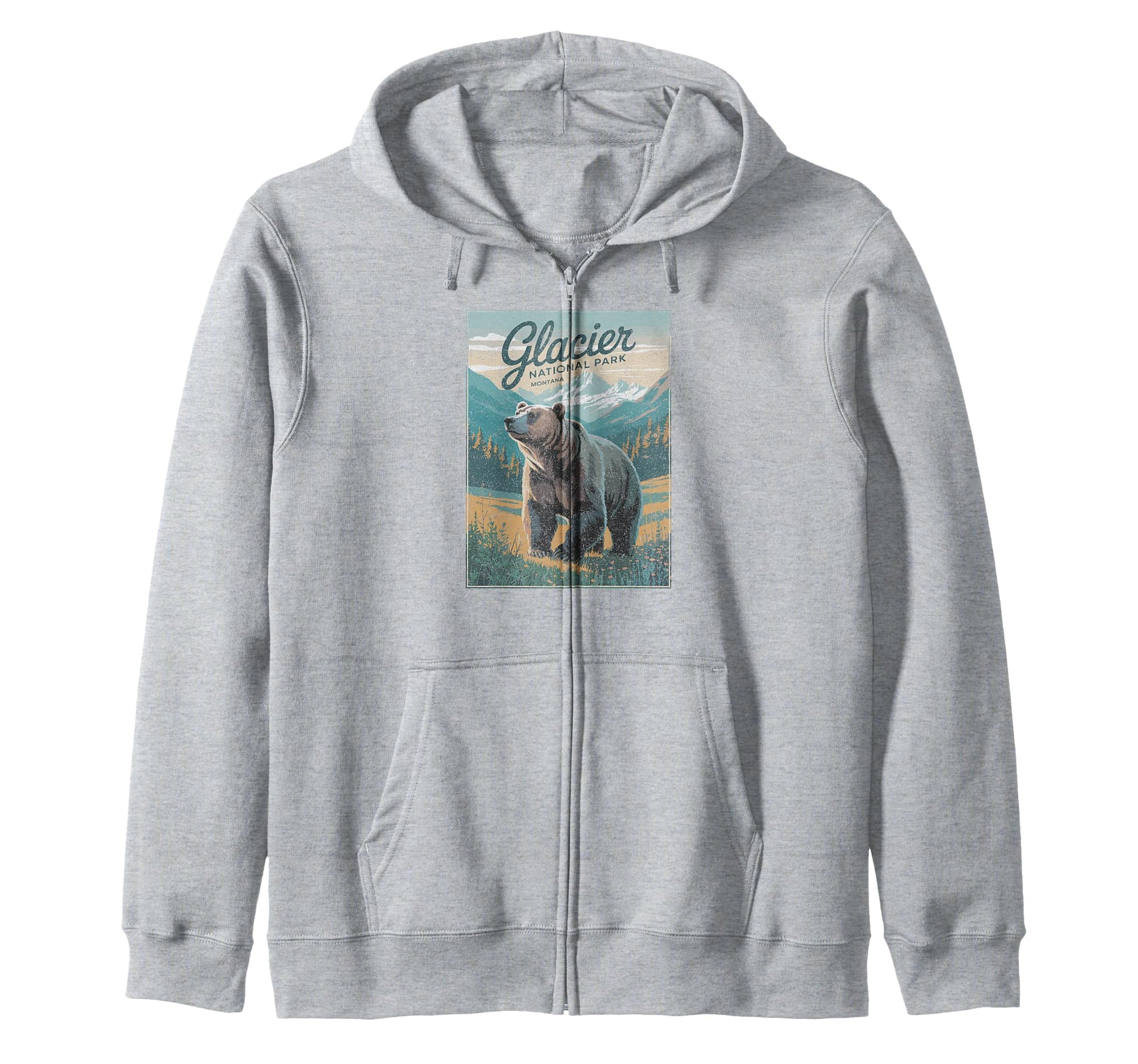 Glacier National Park Montana Usa Outdoor Hoodie - Aesthetic Graphic Unisex - T-Shirt, Sweatshirt, Hoodie