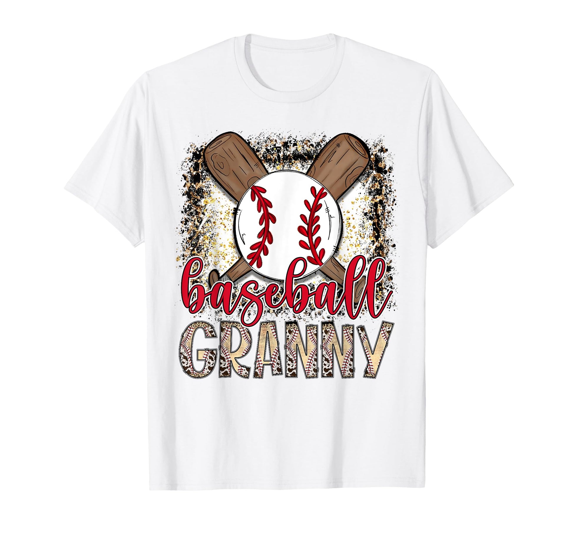 Baseball Granny Leopard Proud Ball T-Shirt - Minimalist Print for Adults - T-Shirt, Sweatshirt, Hoodie