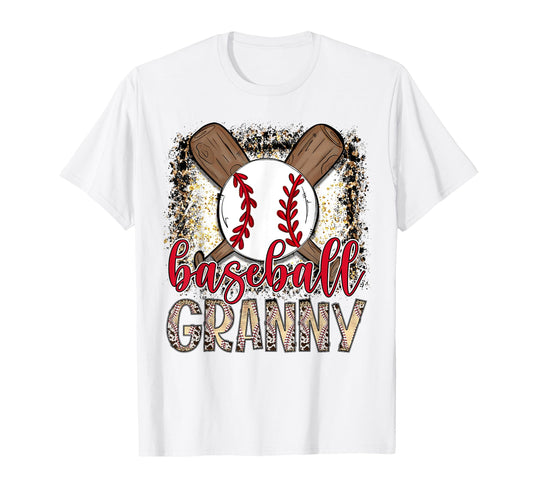 Baseball Granny Leopard Proud Ball T-Shirt - Minimalist Print for Adults - T-Shirt, Sweatshirt, Hoodie