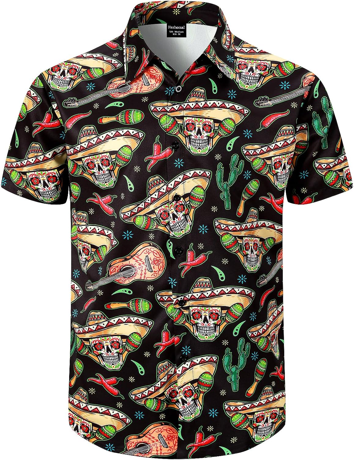 Men's Cinco De Mayo Mexican Short Sleeve Botton Down - Adult & Kids T-Shirts, Sweatshirts & Hoodies apparel design preview 1