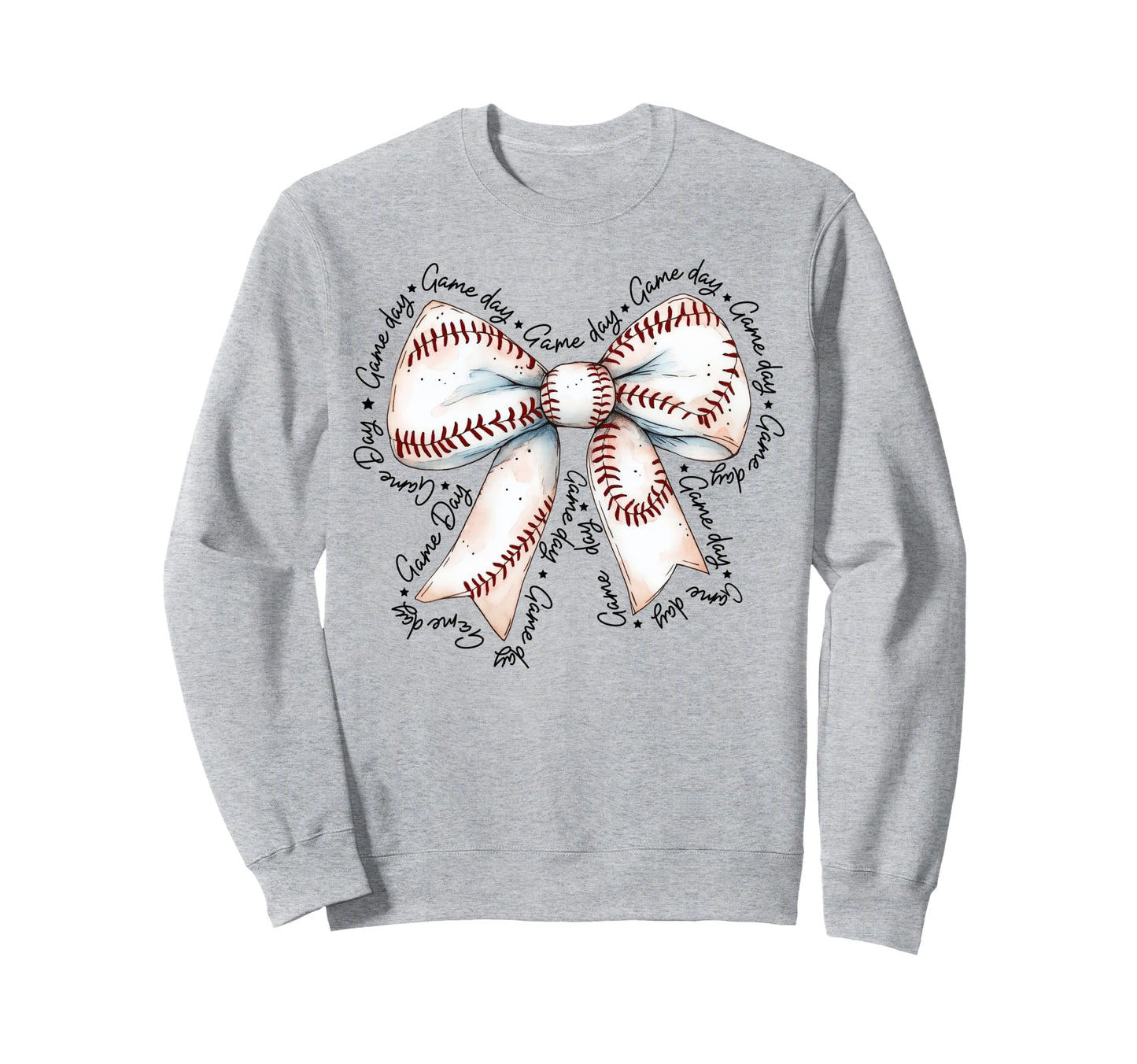 Coquette Baseball Game Day Baseball Sweatshirt - Graphic Print Men Women - T-Shirt, Sweatshirt, Hoodie