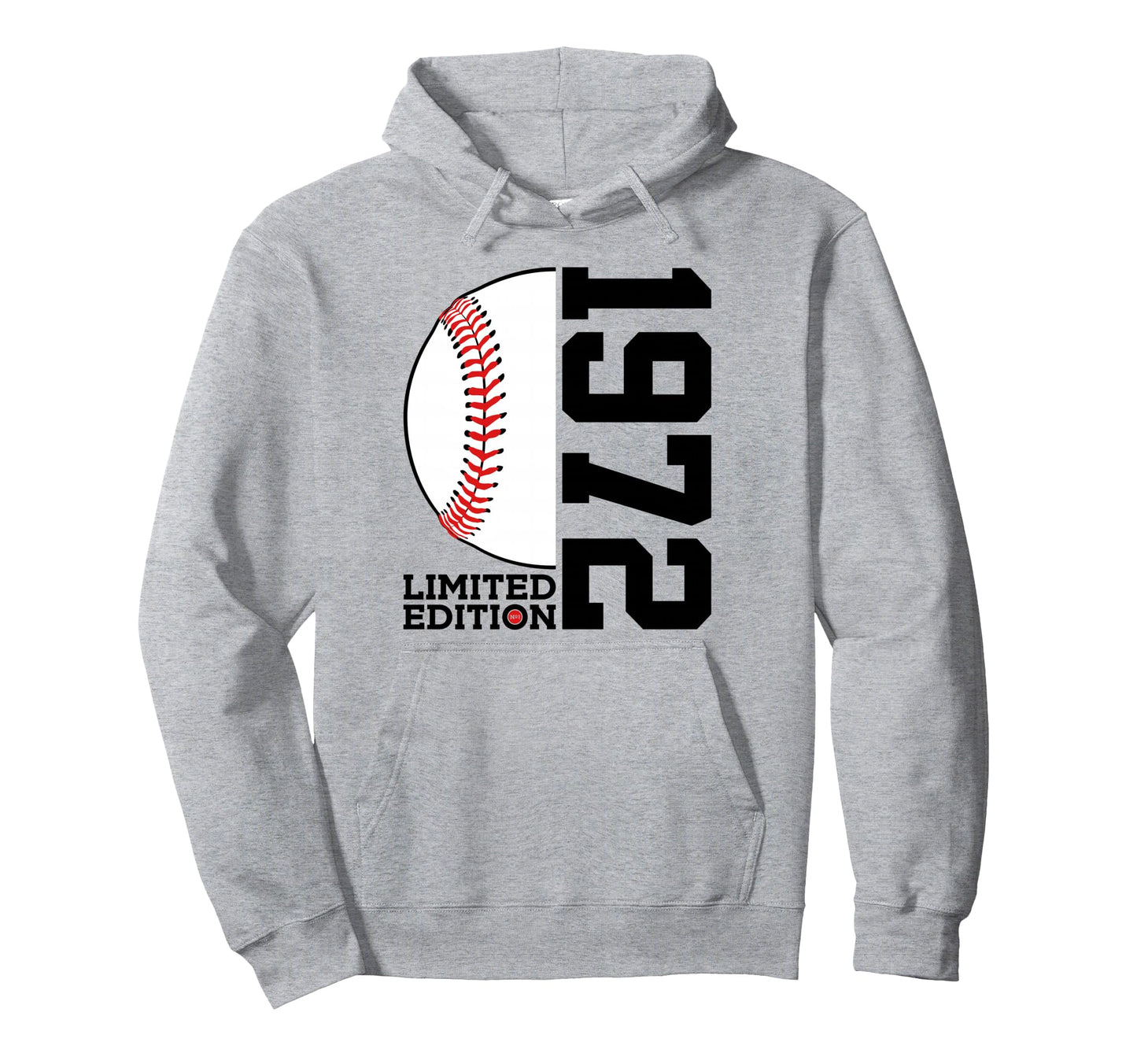 54Th Birthday Baseball 1972 Hoodie - Fun Novelty Design for Adults - T-Shirt, Sweatshirt, Hoodie