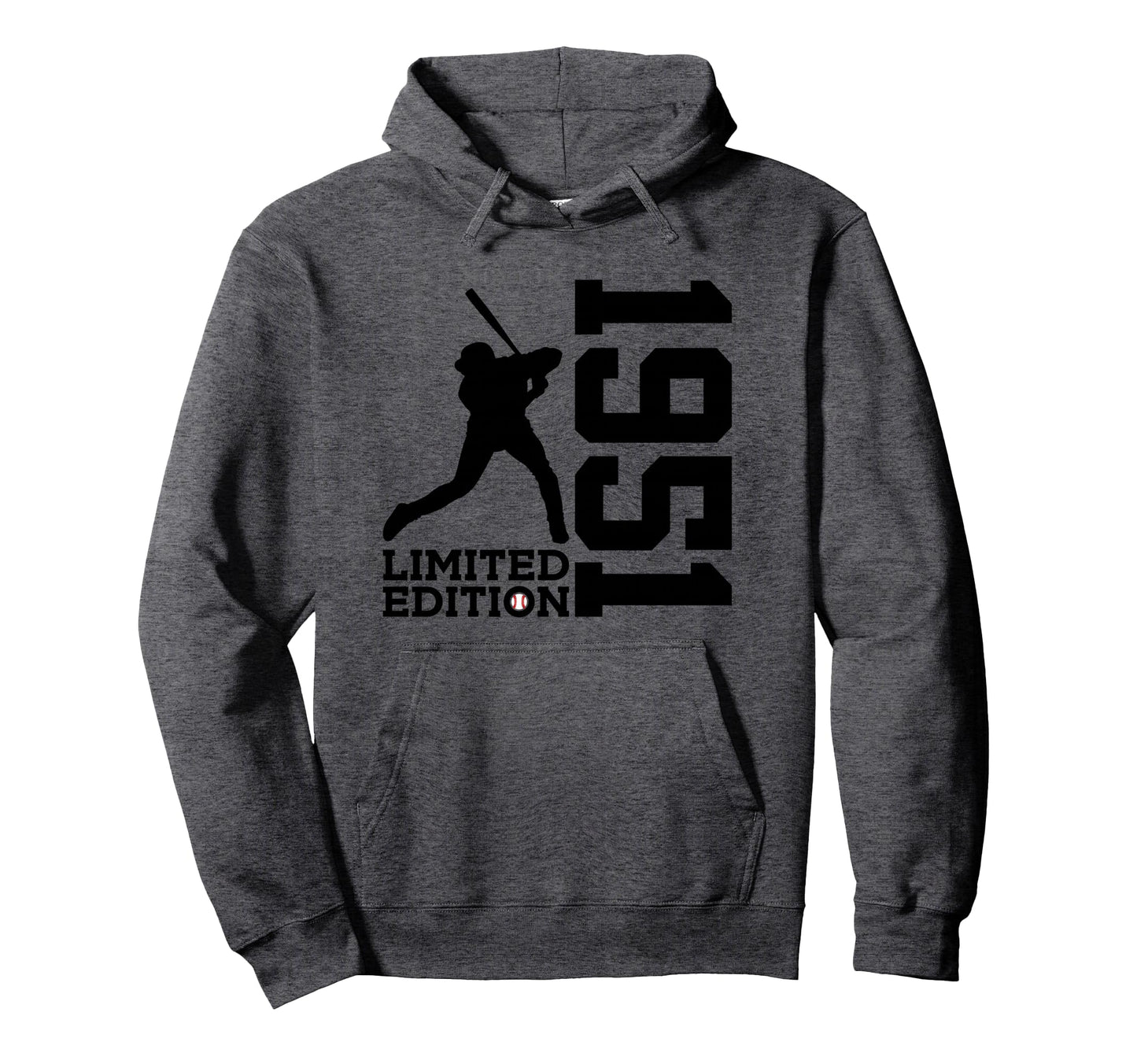 75Th Birthday Baseball 1951 Hoodie - Minimalist Print Men Women - T-Shirt, Sweatshirt, Hoodie