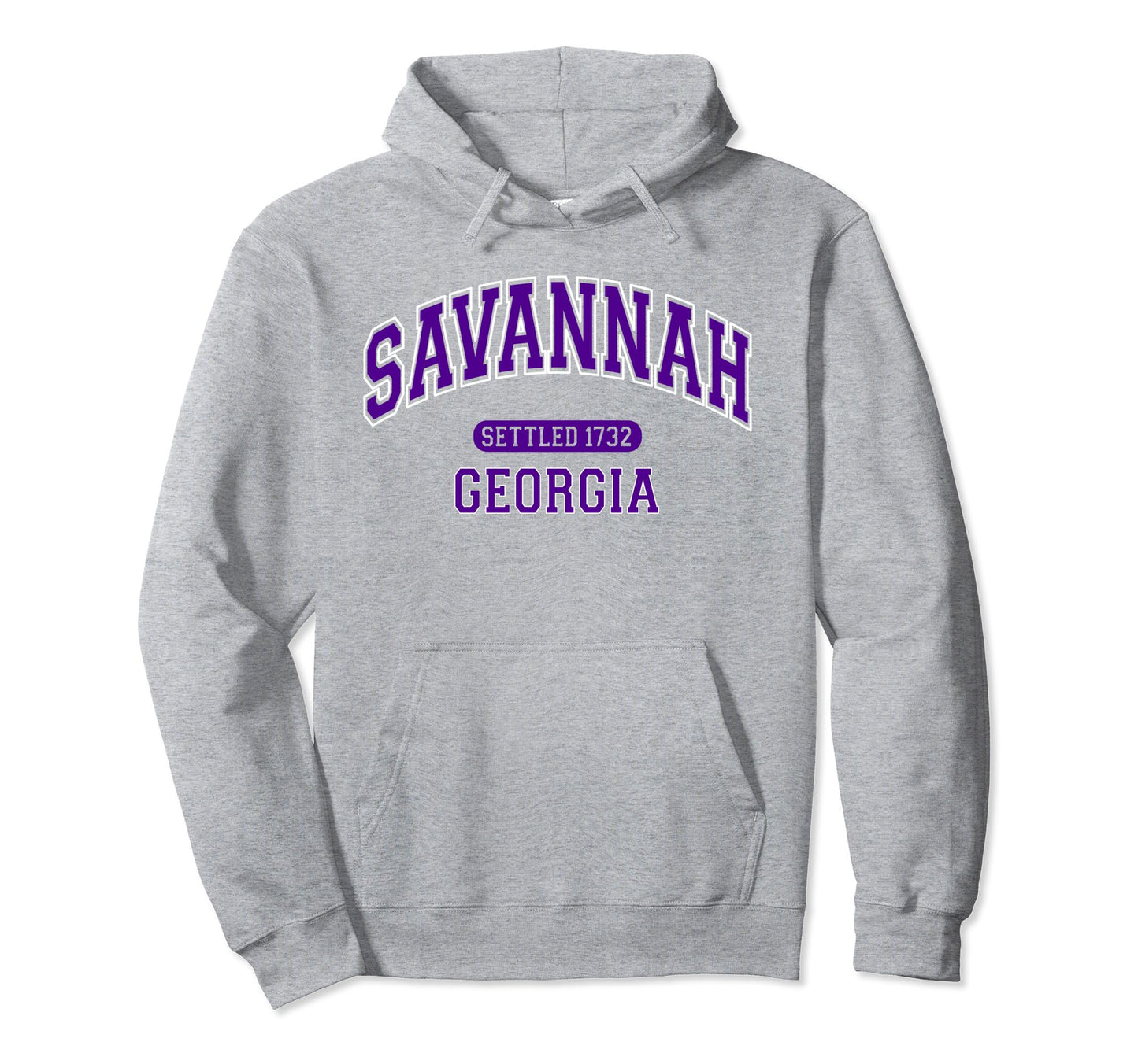 Savannah Georgia Sports Varsity Purple Hoodie - Graphic Print Men Women - T-Shirt, Sweatshirt, Hoodie