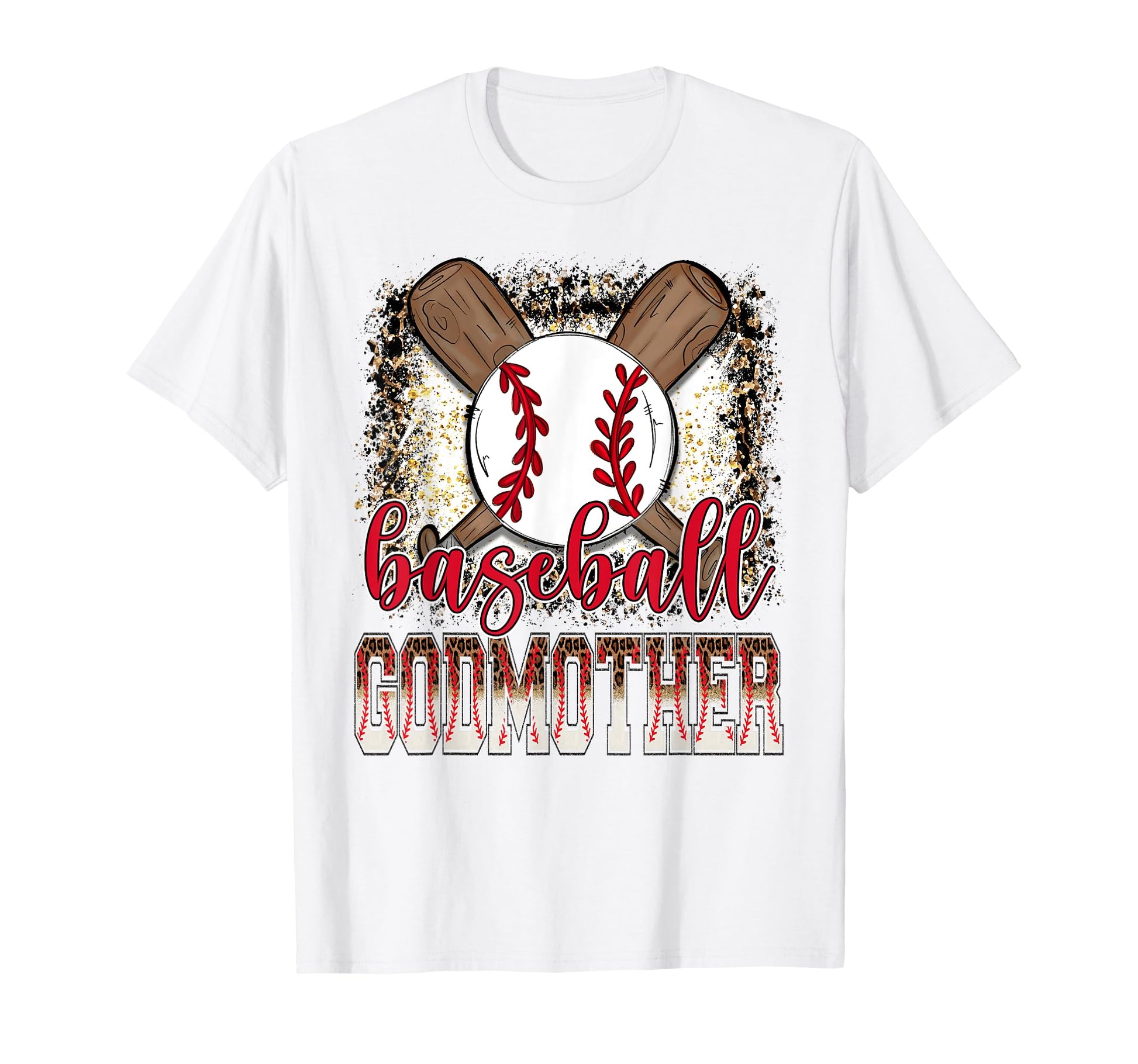 Baseball Godmother Leopard Proud T-Shirt - Casual Everyday Wear Unisex - T-Shirt, Sweatshirt, Hoodie